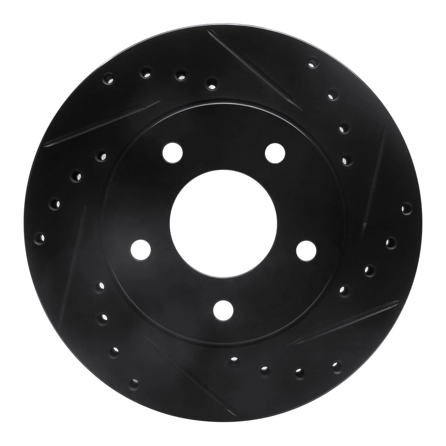 R1 Concepts 88-96 Buick Regal Front Right Drilled & Slotted Black Brake Rotor