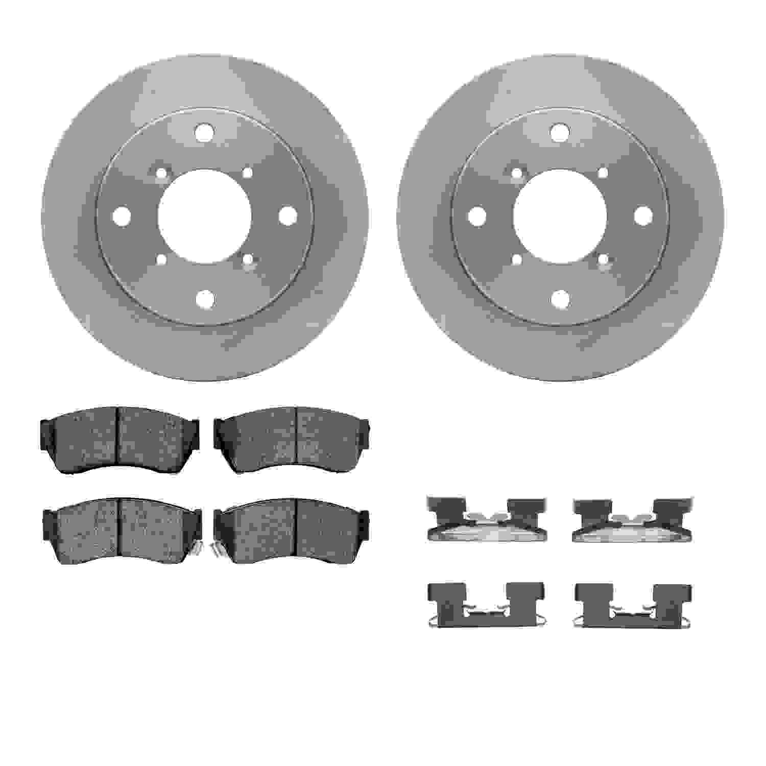 R1 Concepts 89-01 Chevrolet Metro Front Brake Rotor Set w/Ceramic Pads and Hardware