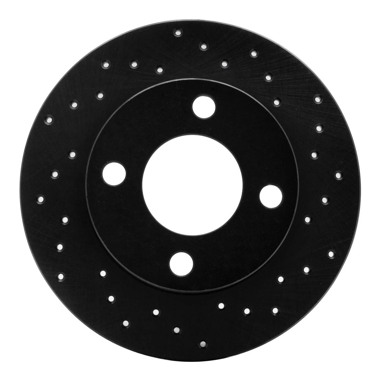 R1 Concepts 89-91 Audi 100 Rear Right Drilled Black Brake Rotor