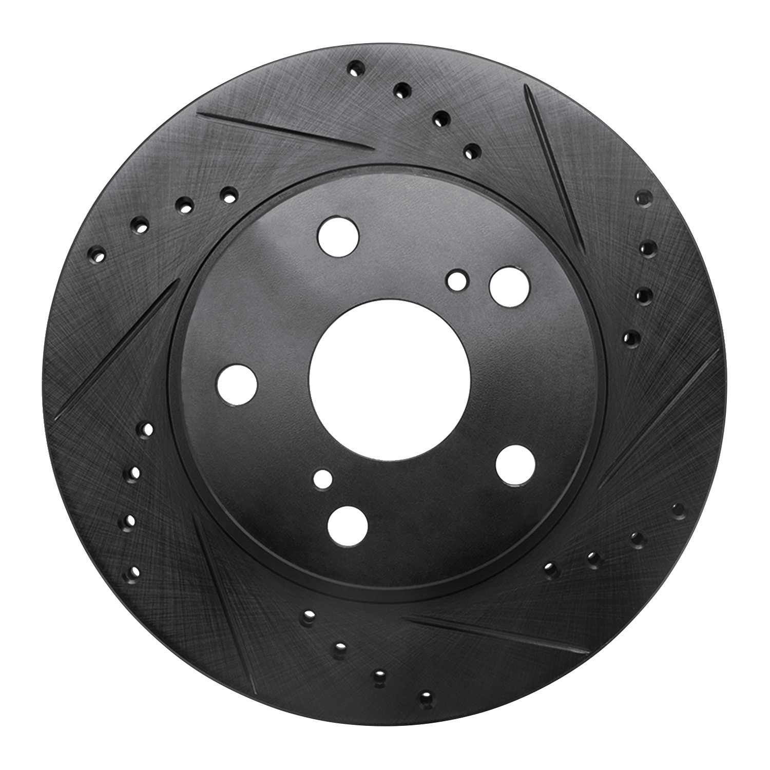 R1 Concepts 89-92 Toyota Cressida Front Right Drilled & Slotted Black Brake Rotor