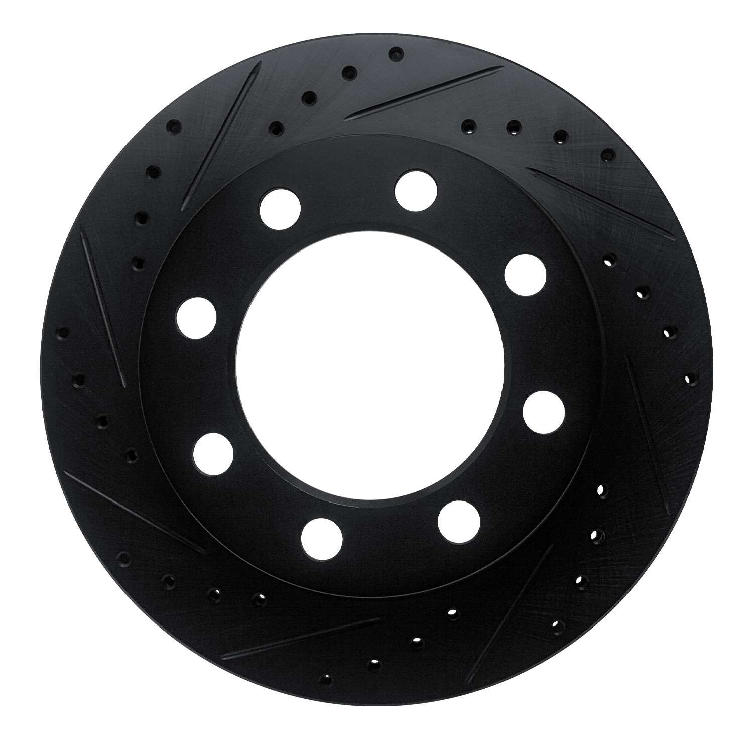 R1 Concepts 89-93 Dodge D250 Front Left Drilled & Slotted Black Brake Rotor