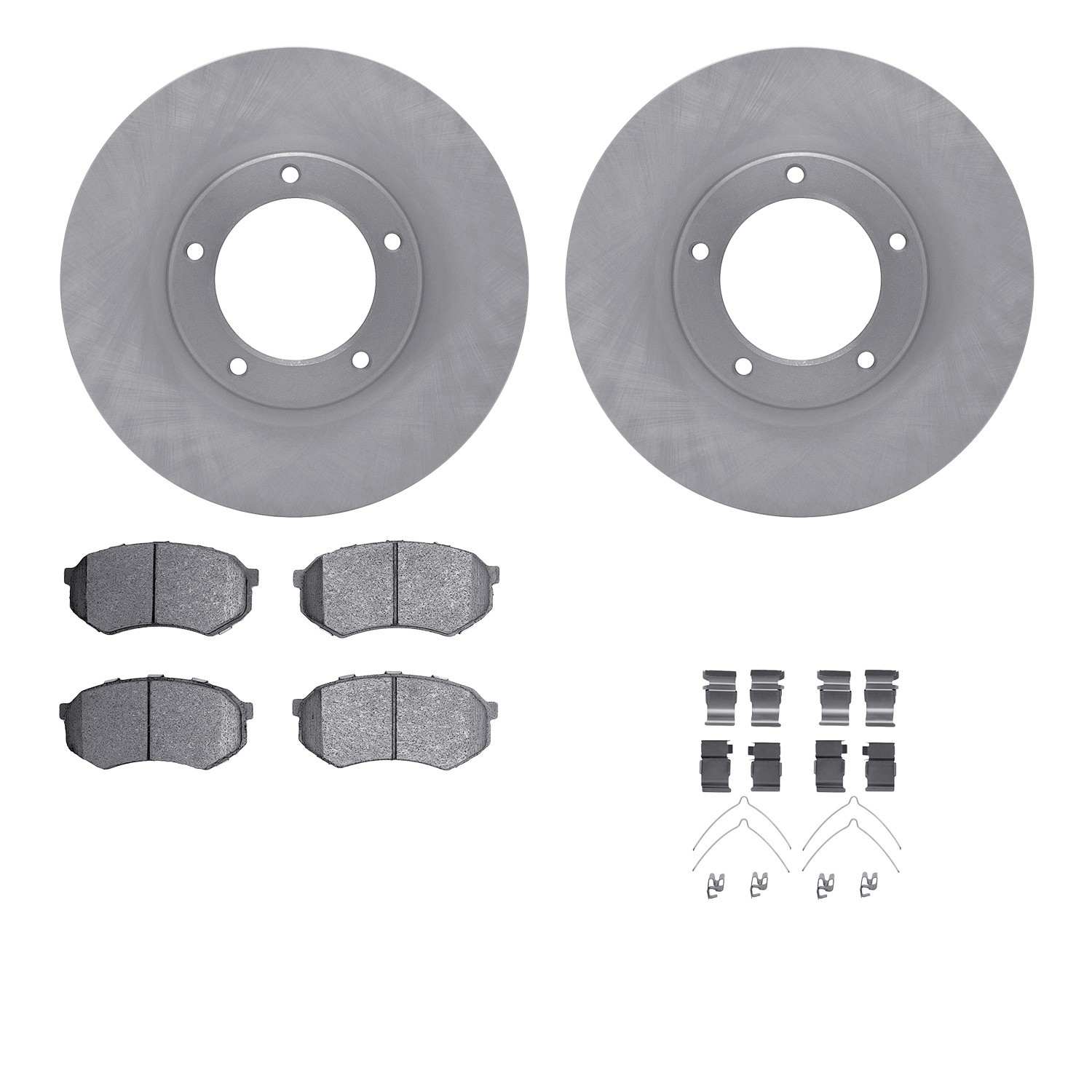 R1 Concepts 89-95 Toyota Pickup Front Brake Rotor Set w/Optimum OE Pads and Hardware