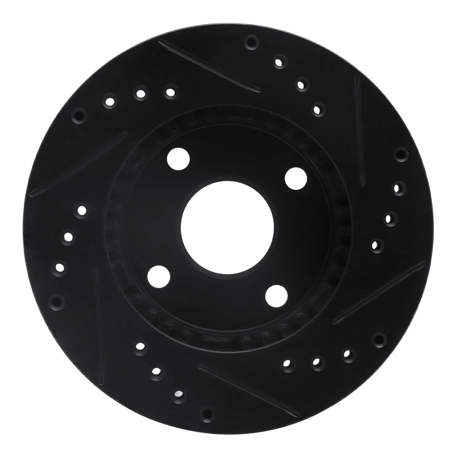 R1 Concepts 90-01 Ford Escort Front Left Drilled & Slotted Black Brake Rotor - Image 2