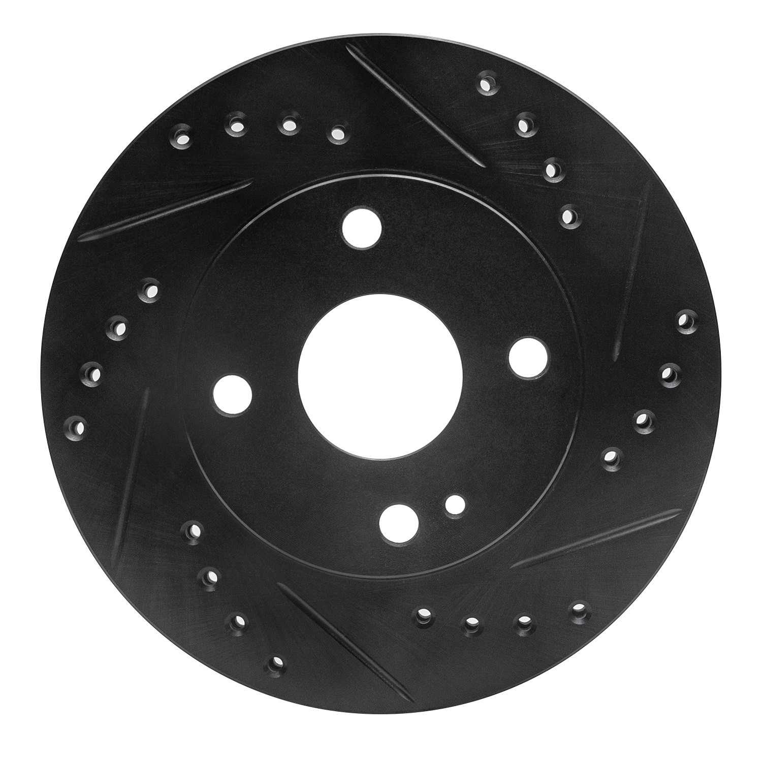 R1 Concepts 90-01 Ford Escort Front Right Drilled & Slotted Black Brake Rotor