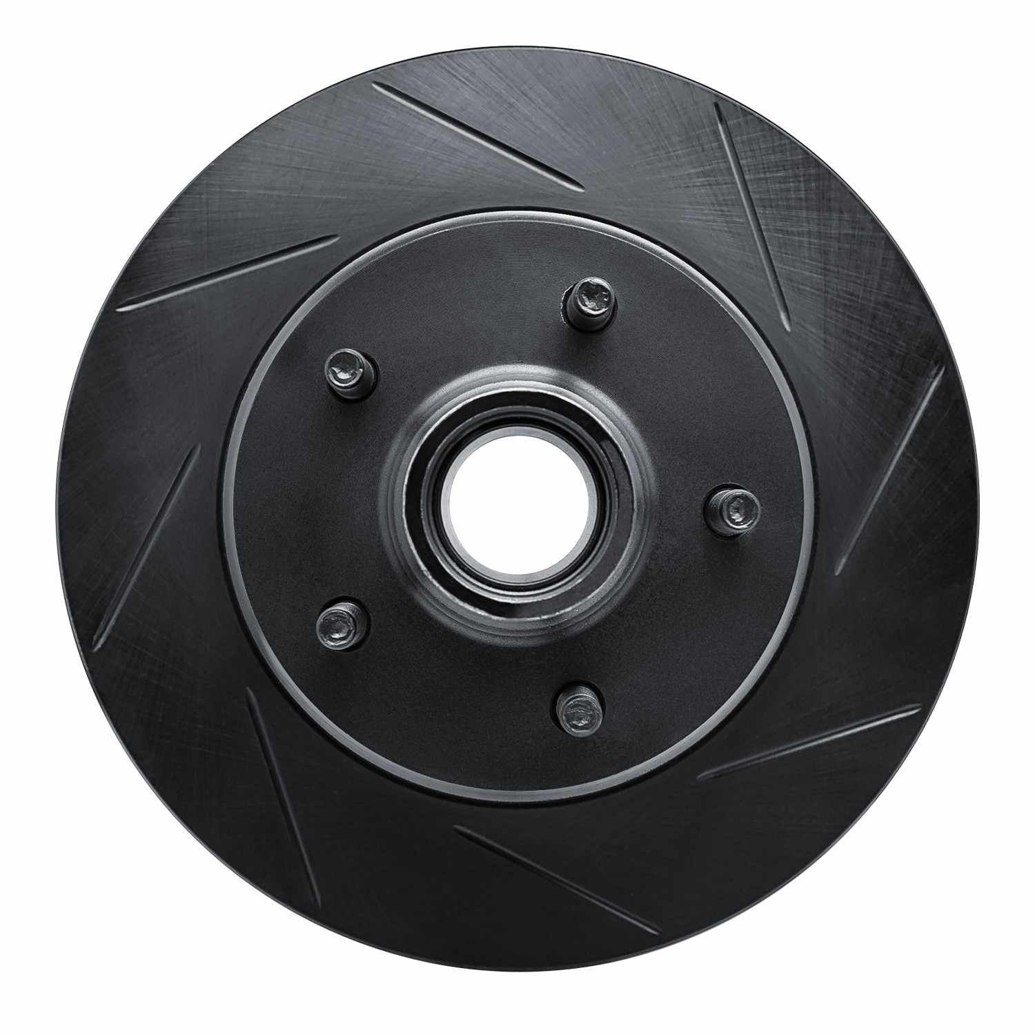 R1 Concepts 90-02 Chevrolet Astro Front Left Slotted Black Brake Rotor