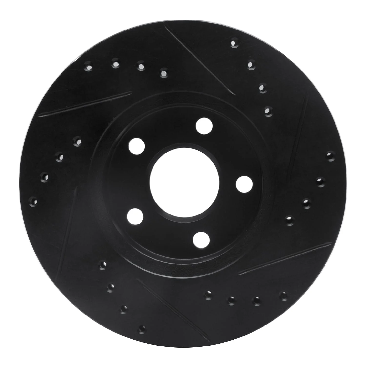 R1 Concepts 90-05 Buick Skylark Front Left Drilled & Slotted Black Brake Rotor - Image 2