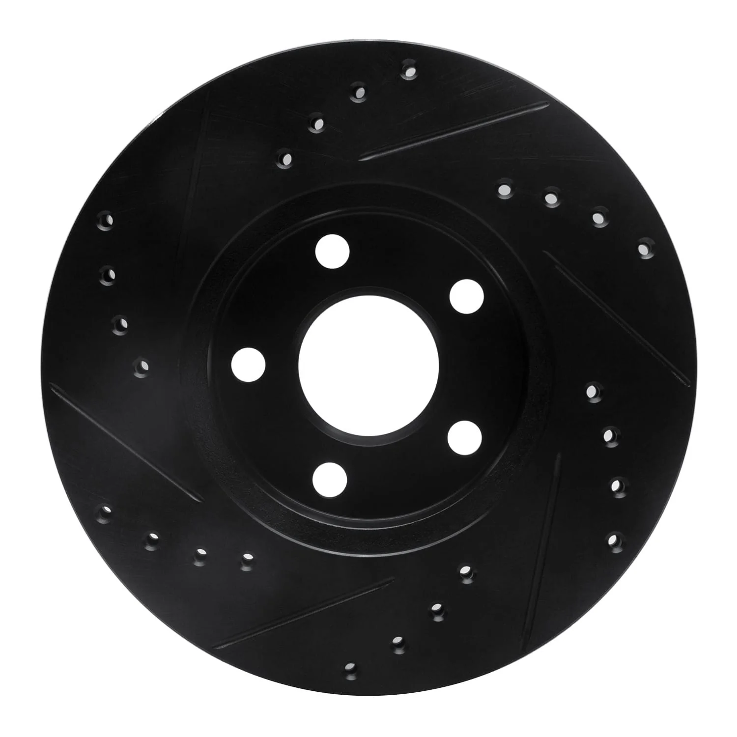 R1 Concepts 90-05 Buick Skylark Front Right Drilled & Slotted Black Brake Rotor - Image 2