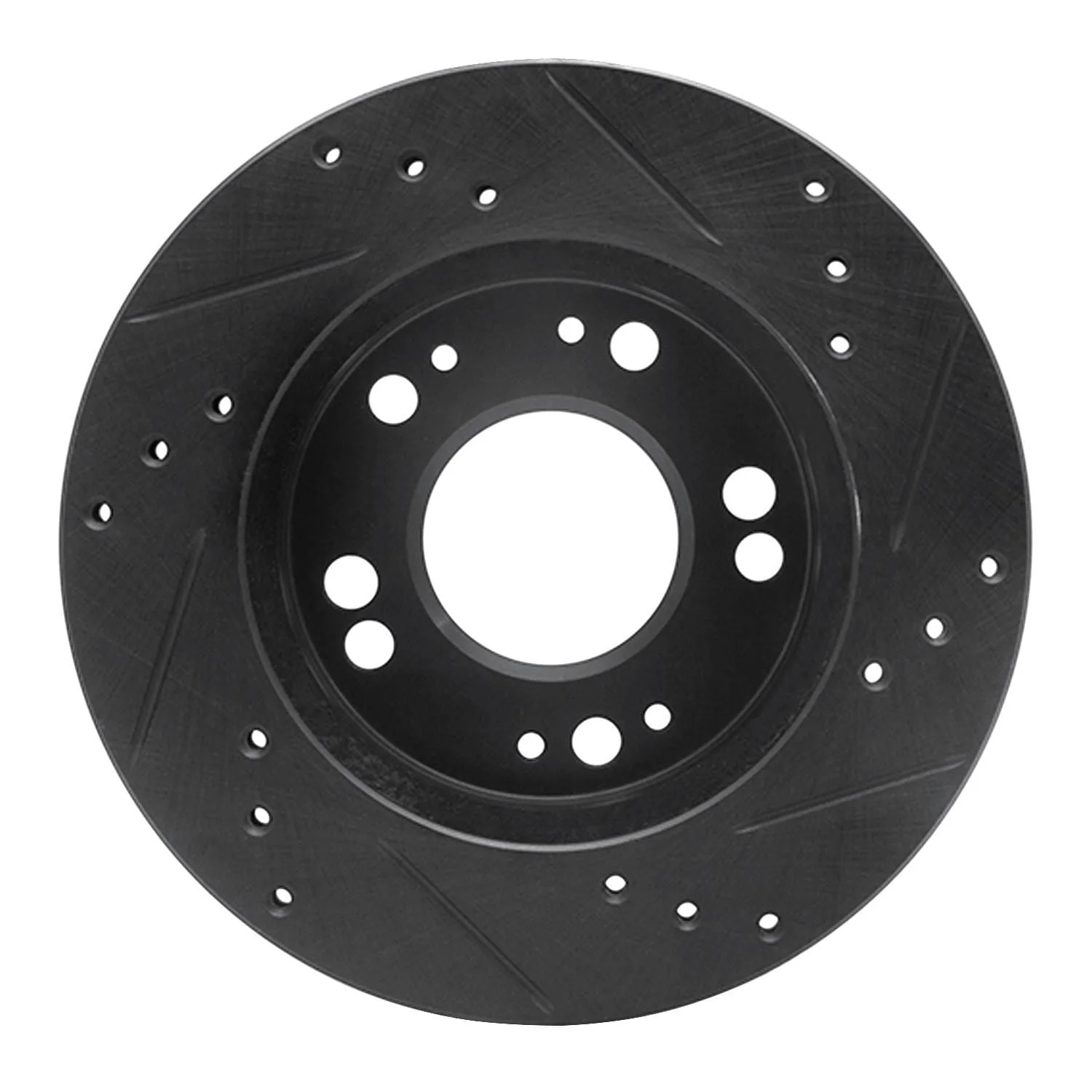 R1 Concepts 90-05 Chrysler SEBRING Front Left Drilled & Slotted Black Brake Rotor - Image 2