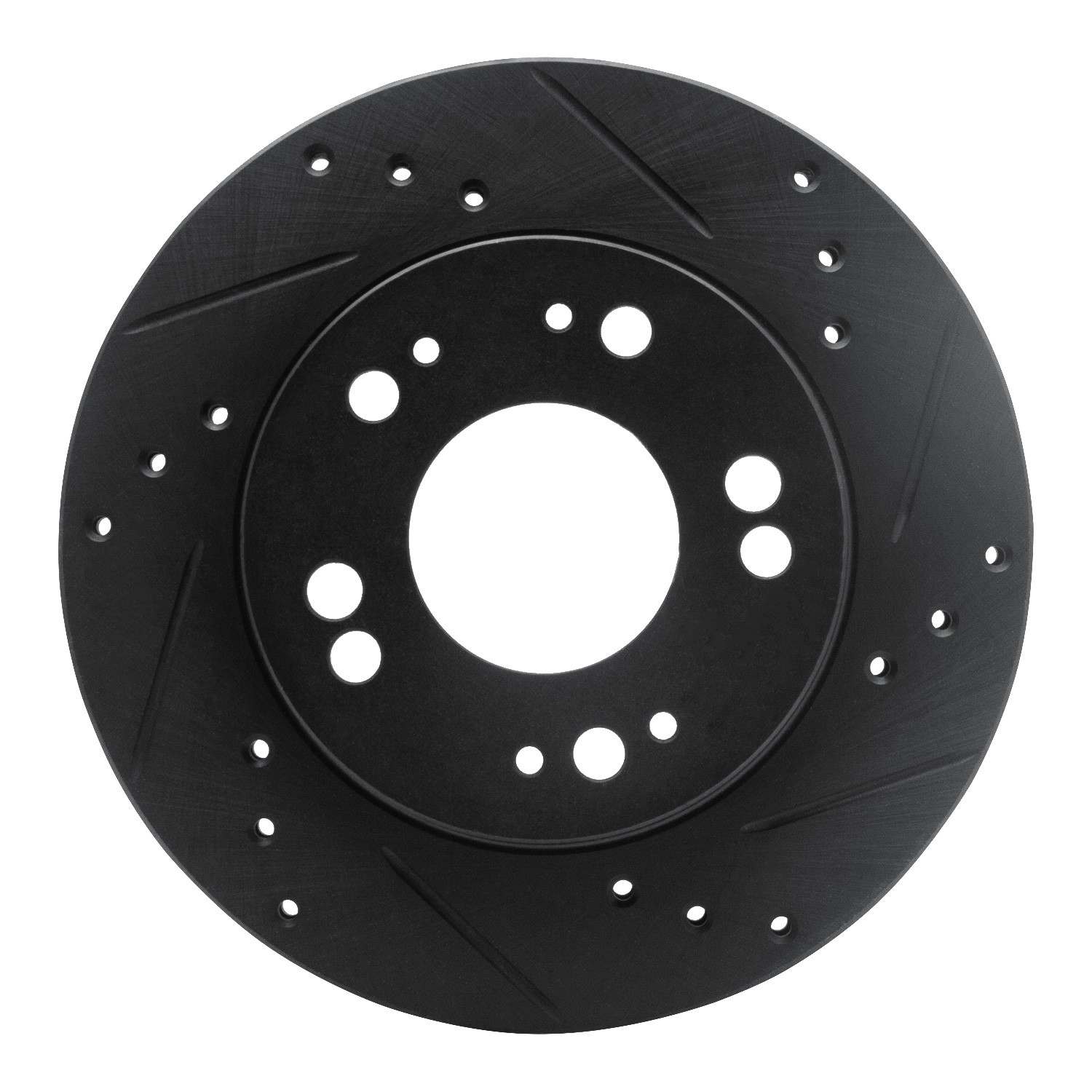 R1 Concepts 90-05 Chrysler SEBRING Front Right Drilled & Slotted Black Brake Rotor