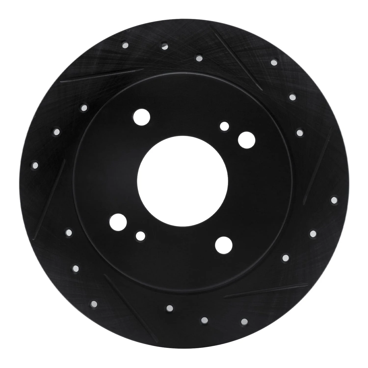 R1 Concepts 90-06 Infiniti G20 Rear Right Drilled & Slotted Black Brake Rotor