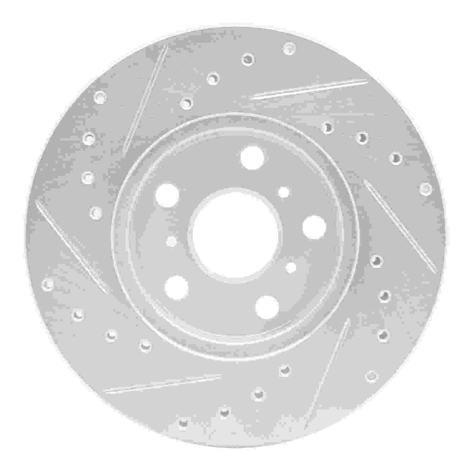 R1 Concepts 90-91 Toyota Celica Front Right Drilled & Slotted Silver Brake Rotor - Image 2