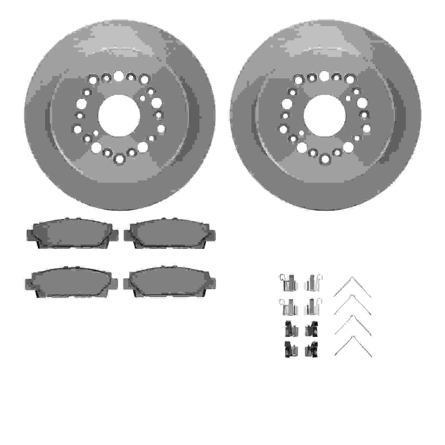 R1 Concepts 90-92 Lexus LS400 Rear Brake Rotor Set w/Optimum OE Pads and Hardware