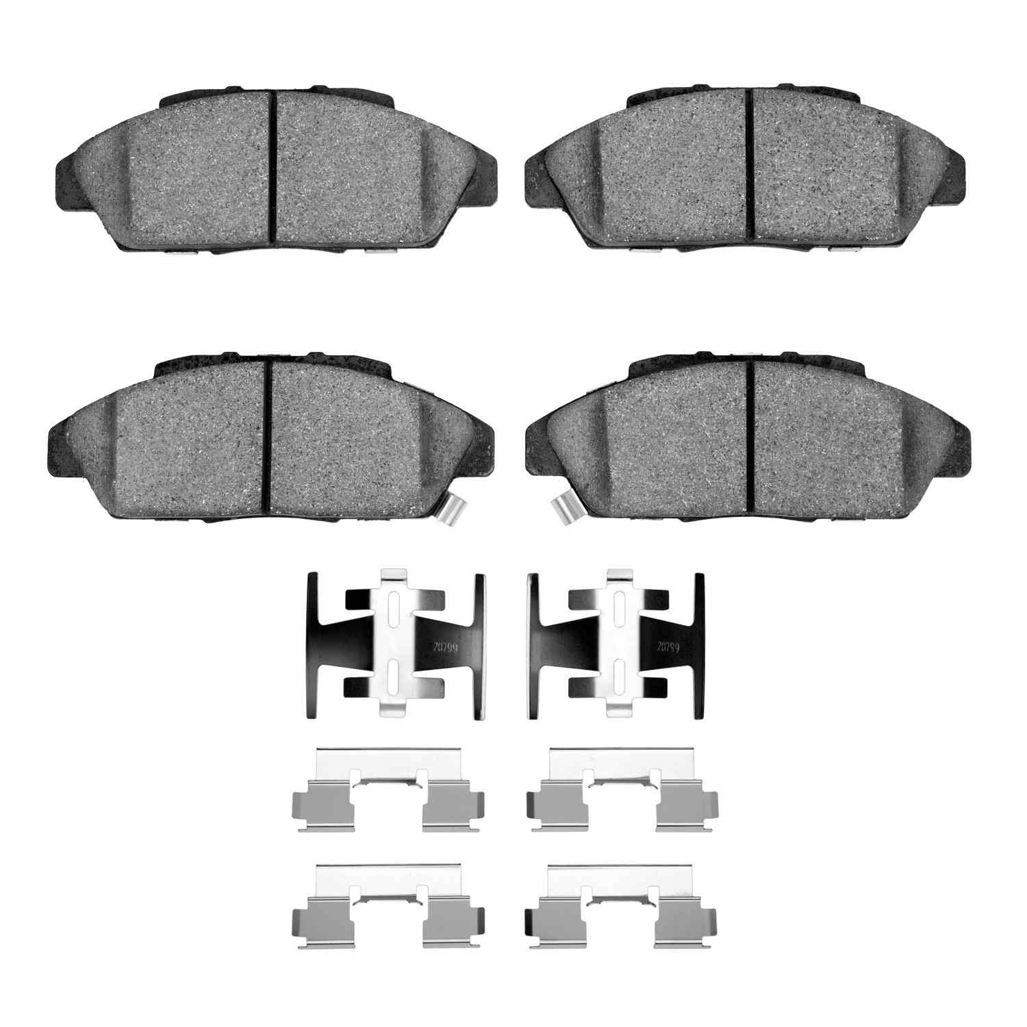 R1 Concepts 90-93 Honda Accord Coupe Front Optimum OE Pads & Hardware Kit