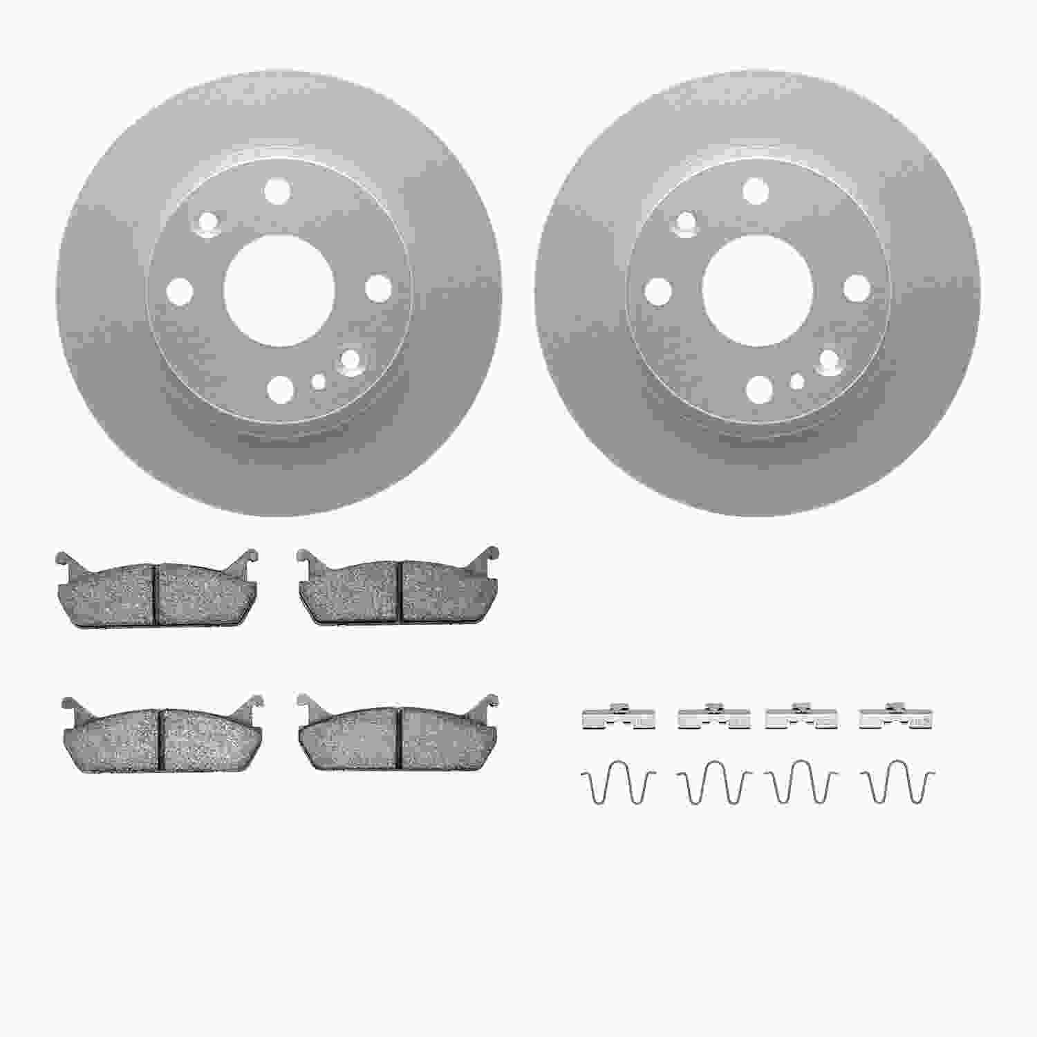 R1 Concepts 90-93 Mazda Miata Rear Carbon Coated Brake Rotor Set w/Ceramic Pads and Hardware