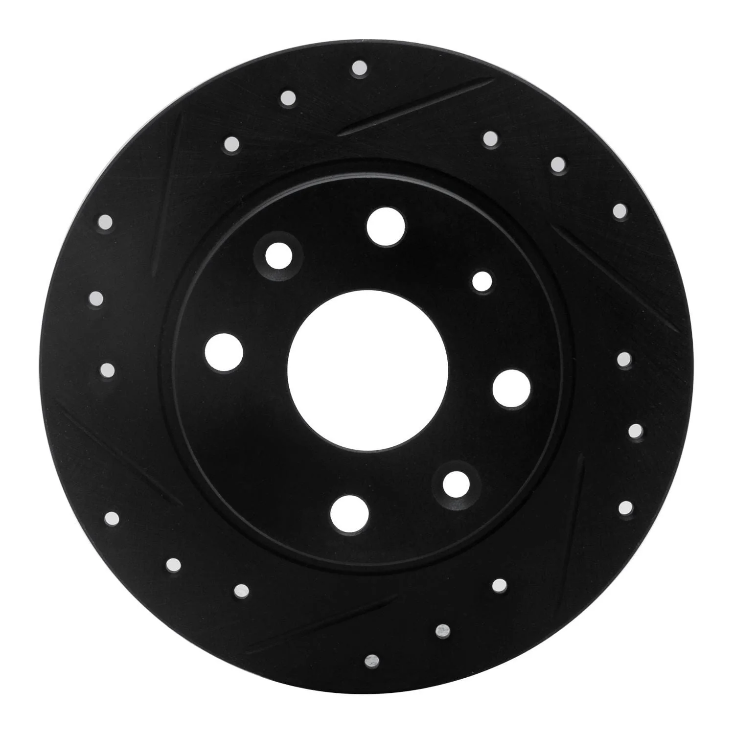 R1 Concepts 90-93 Mazda Miata Rear Left Drilled & Slotted Black Brake Rotor