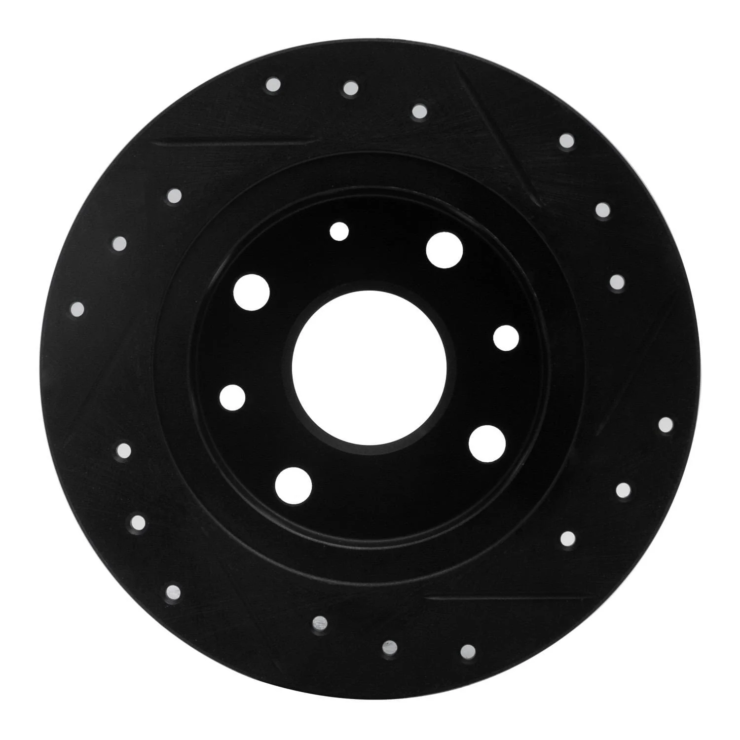 R1 Concepts 90-93 Mazda Miata Rear Left Drilled & Slotted Black Brake Rotor - Image 2