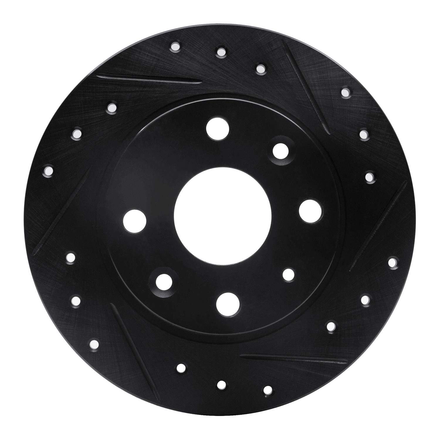 R1 Concepts 90-93 Mazda Miata Rear Right Drilled & Slotted Black Brake Rotor