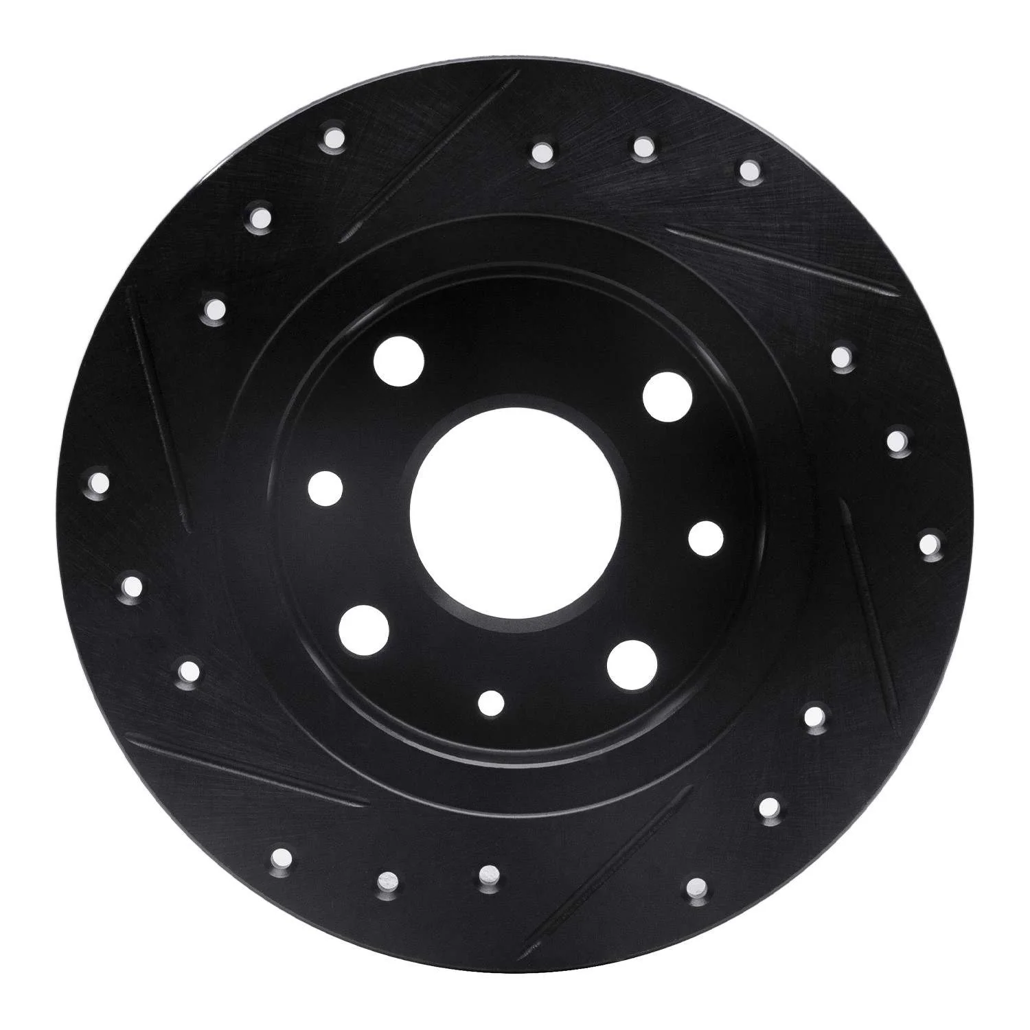 R1 Concepts 90-93 Mazda Miata Rear Right Drilled & Slotted Black Brake Rotor - Image 2