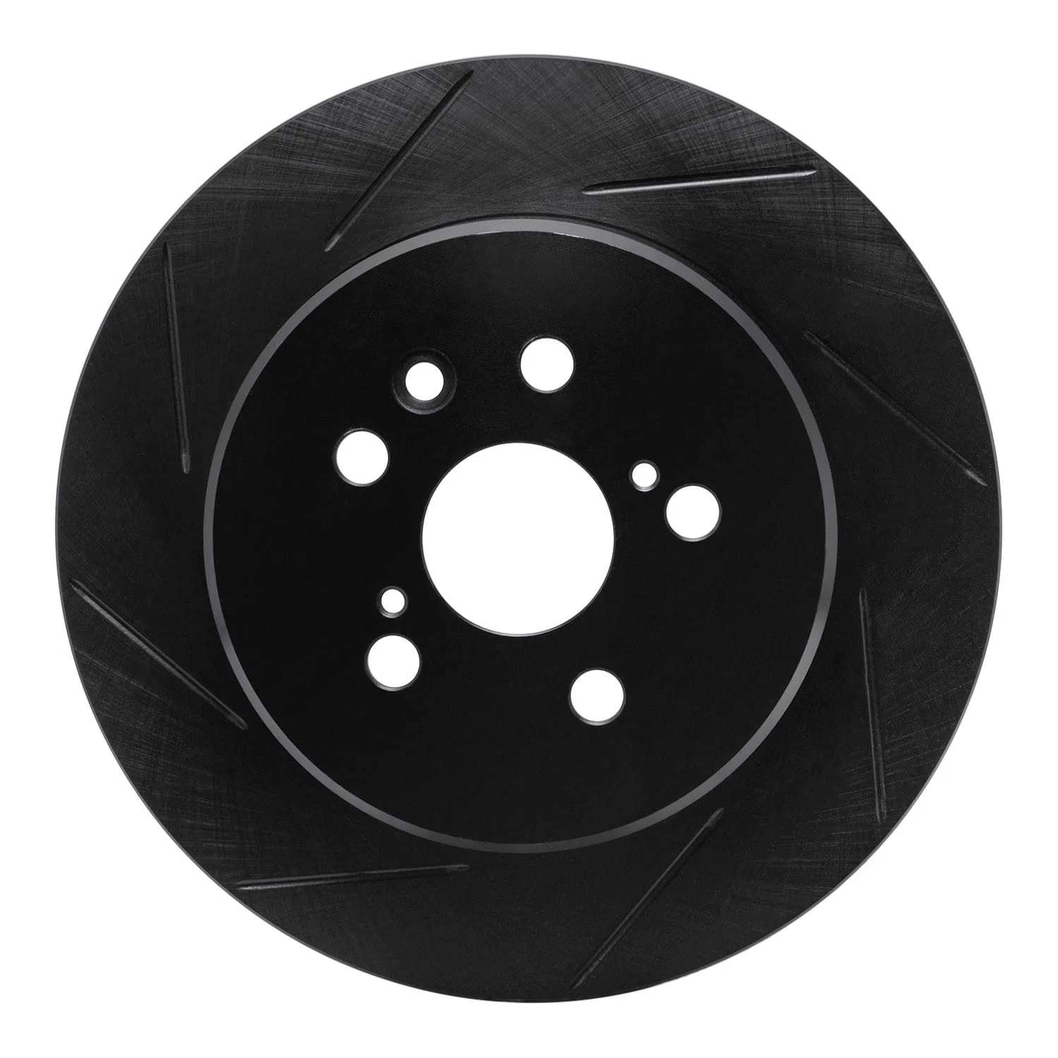 R1 Concepts 90-93 Toyota Celica Rear Left Slotted Black Brake Rotor