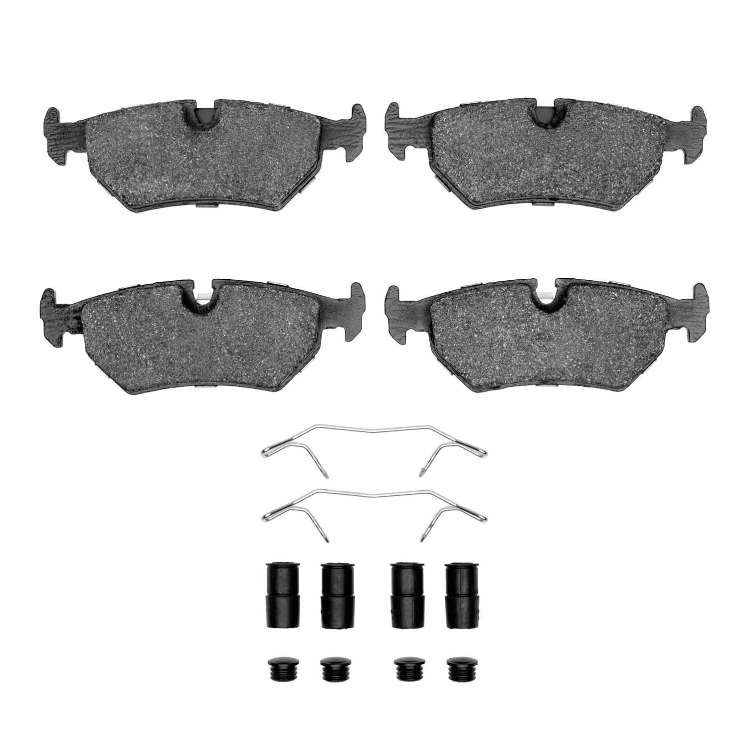 R1 Concepts 90-95 Jaguar Xjrs Rear Semi Met Brake Pads and Hardware Kit