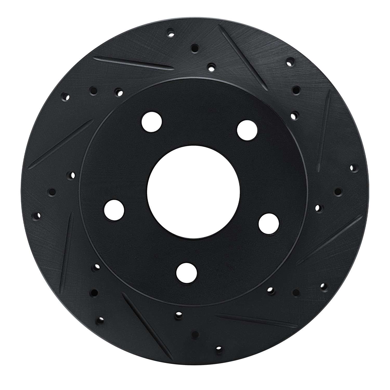 R1 Concepts 90-97 Ford AEROSTAR Left Front Drilled & Slotted Black Brake Rotor