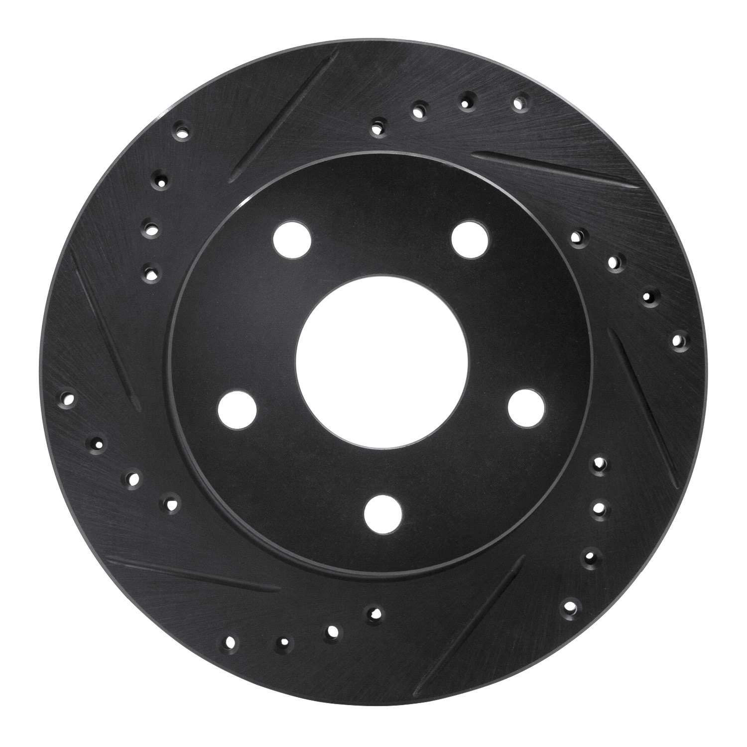 R1 Concepts 90-97 Ford AEROSTAR Right Front Drilled & Slotted Black Brake Rotor