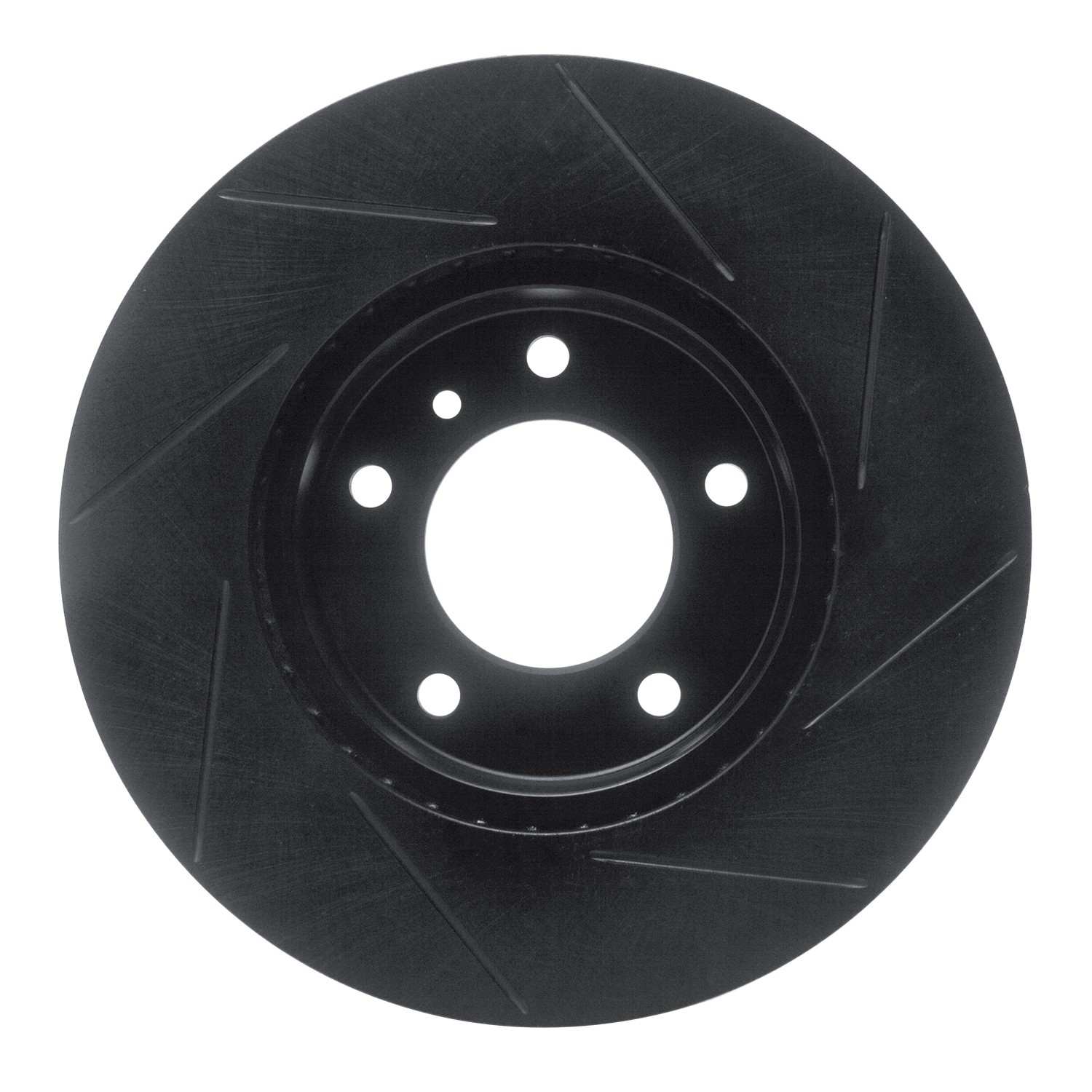 R1 Concepts 90-97 Jaguar Vanden Plas Front Left Slotted Black Brake Rotor - Image 2