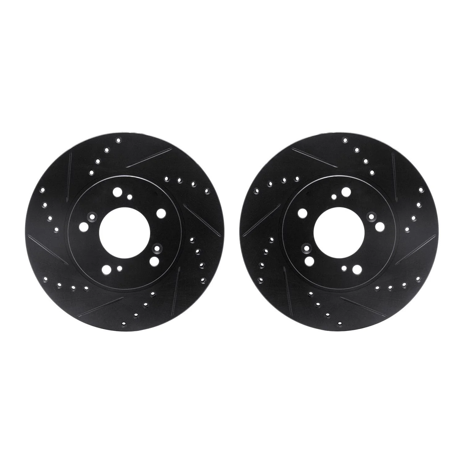 R1 Concepts 91-01 Acura Integra Front Drilled & Slotted Black Brake Rotor Set