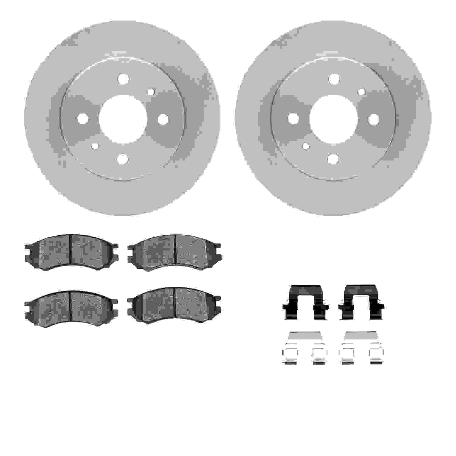 R1 Concepts 91-02 Saturn SL1 Front Brake Rotor Set w/Ceramic Pads and Hardware