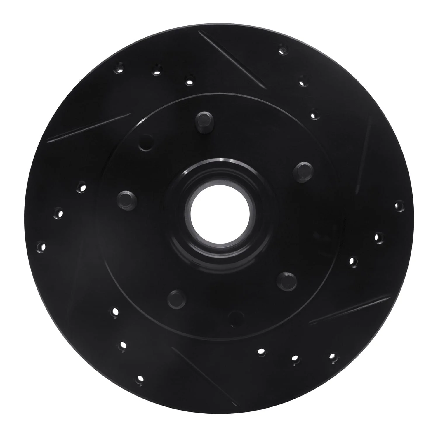 R1 Concepts 91-03 Chevrolet S10 Blazer Front Right Drilled & Slotted Black Brake Rotor