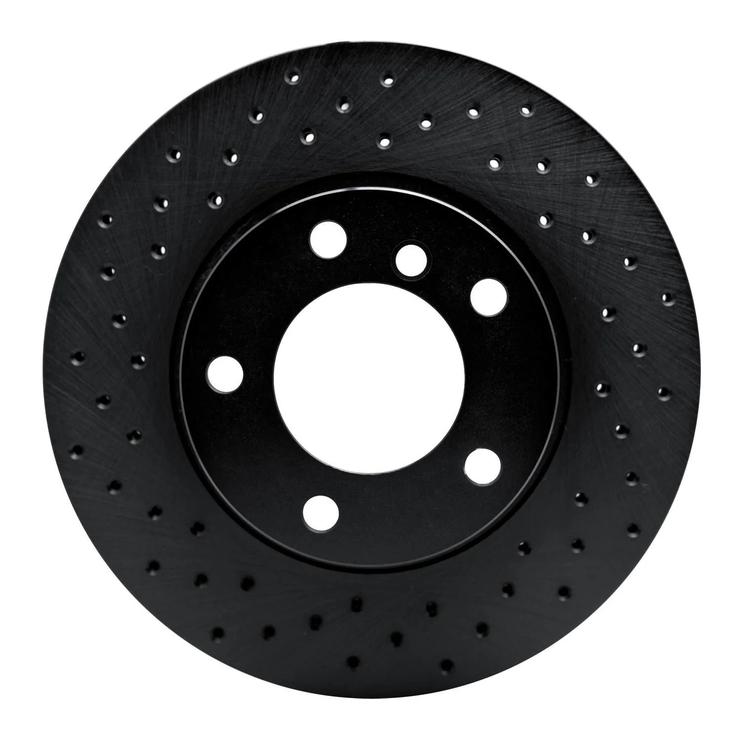 R1 Concepts 91-06 BMW 318i Front Left Drilled Black Brake Rotor