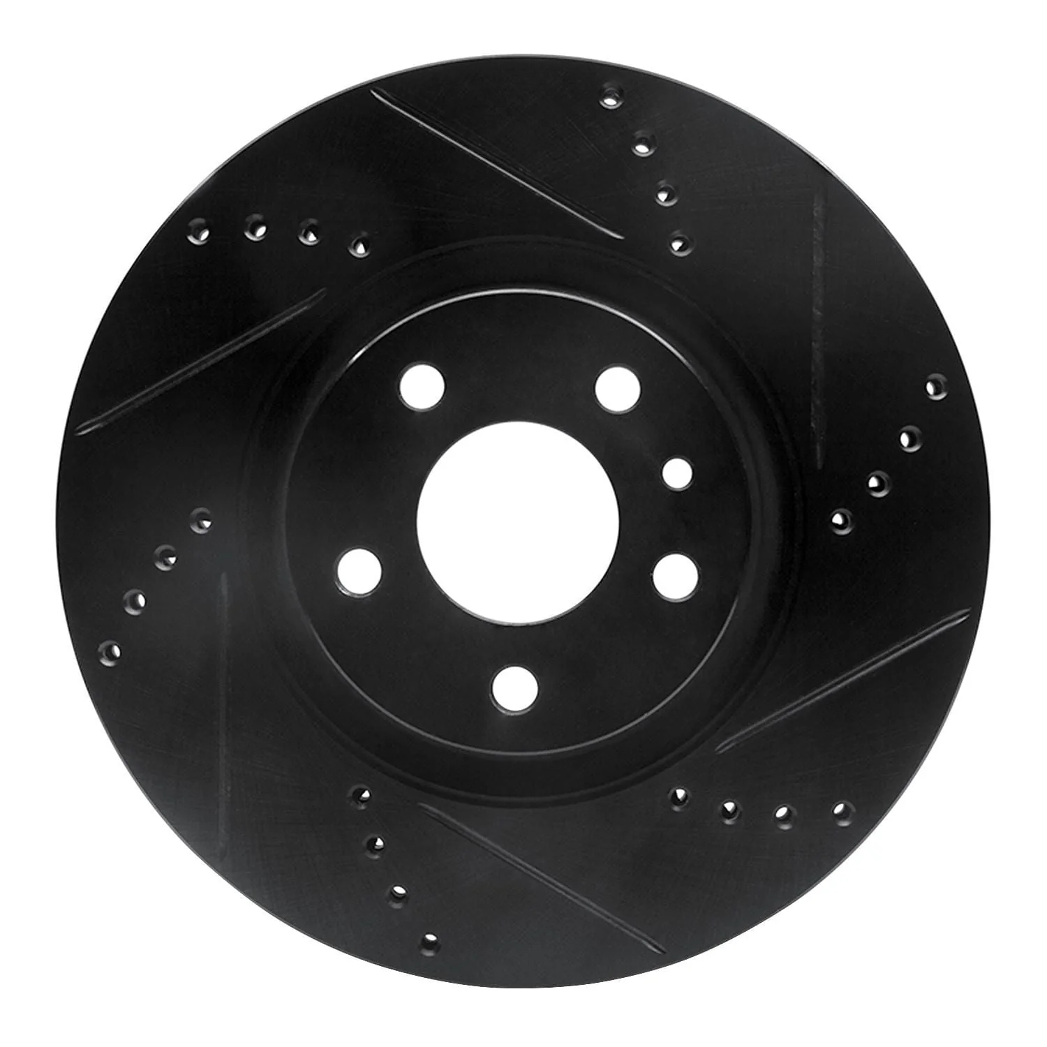 R1 Concepts 91-20 Alfa Romeo 164 Front Right Drilled & Slotted Black Brake Rotor