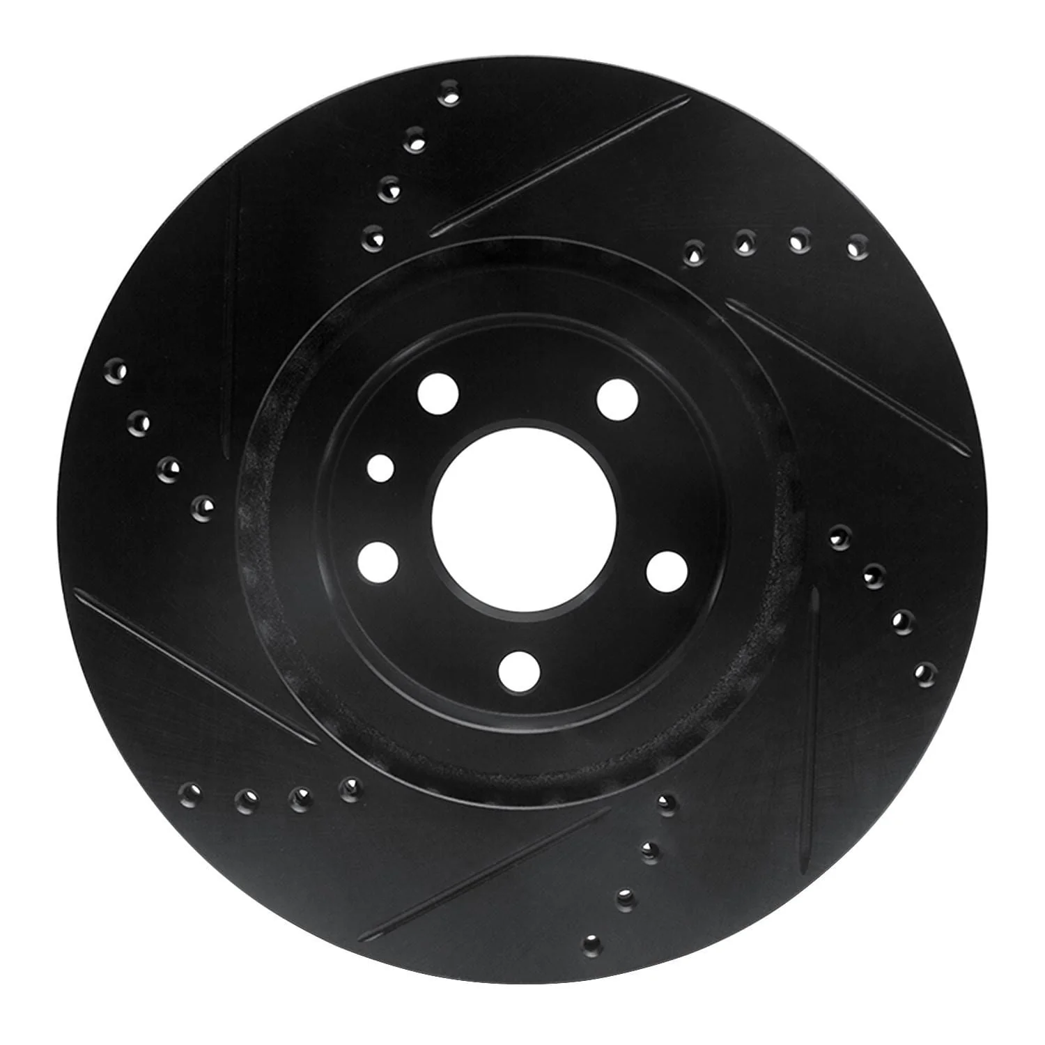 R1 Concepts 91-20 Alfa Romeo 164 Front Right Drilled & Slotted Black Brake Rotor - Image 2