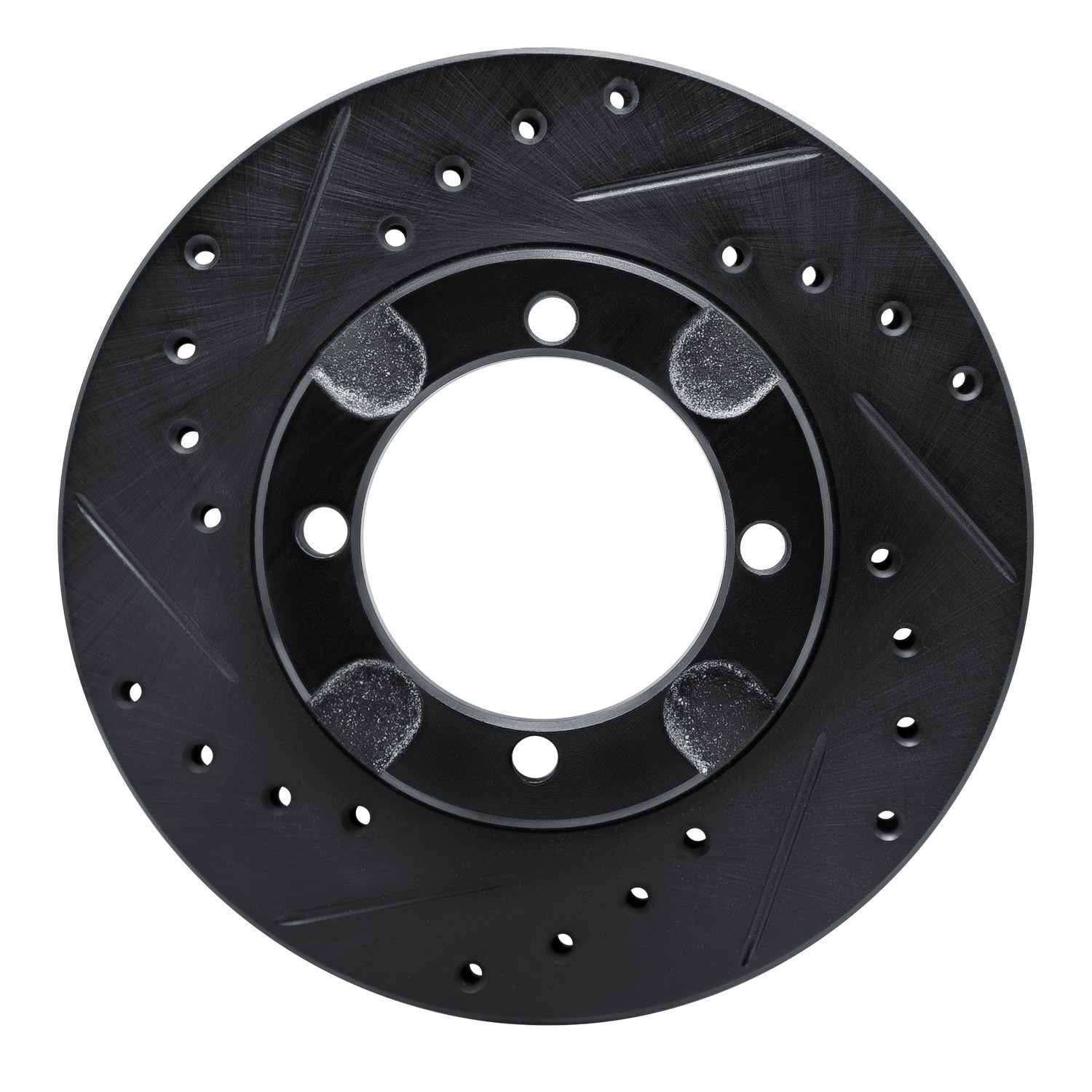 R1 Concepts 91-92 Dodge COLT Front Left Drilled & Slotted Black Brake Rotor