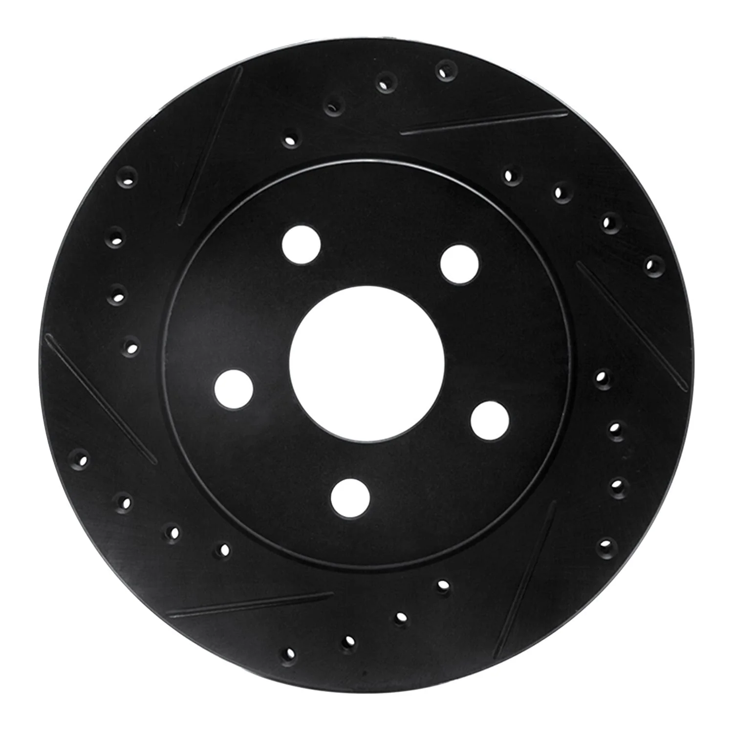 R1 Concepts 91-92 Dodge Monaco Front Left Drilled & Slotted Black Brake Rotor
