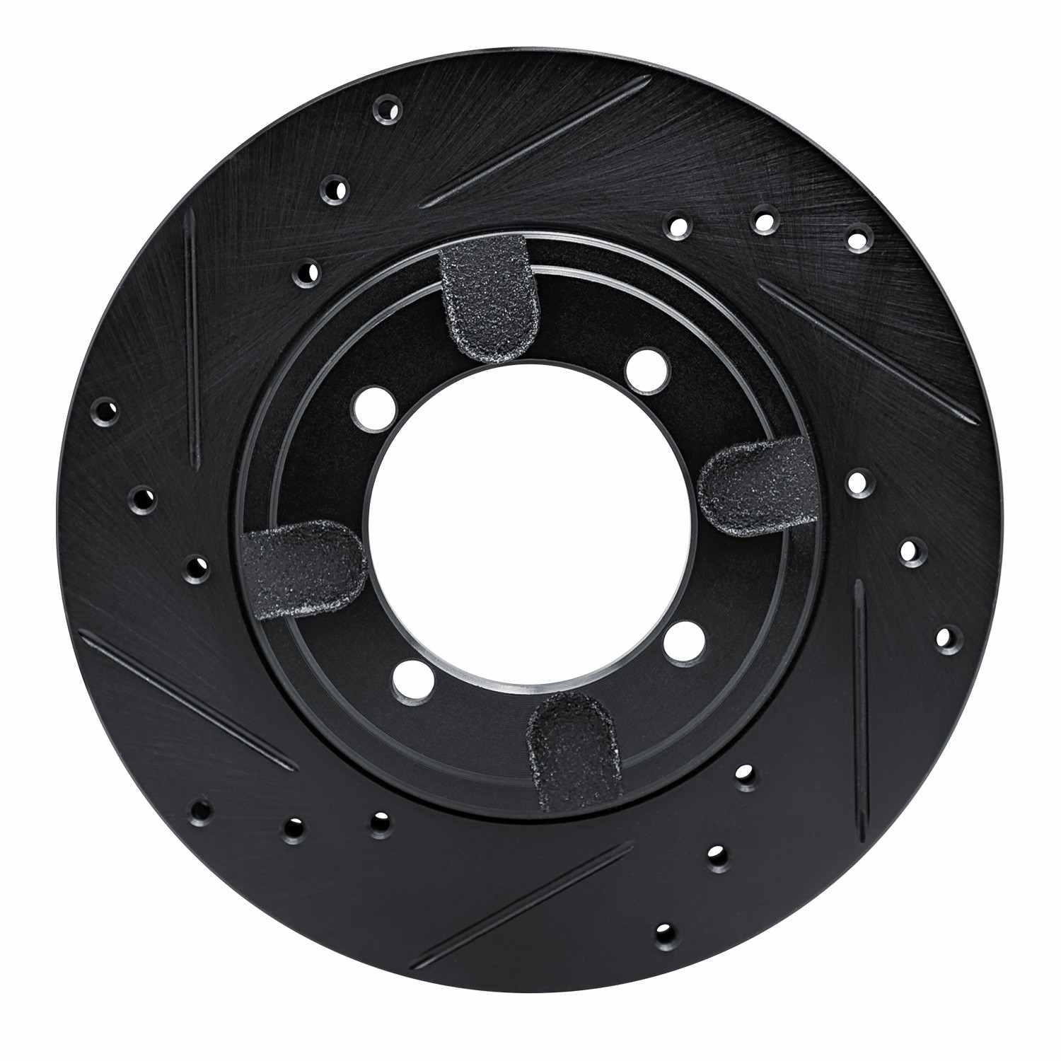 R1 Concepts 91-92 Mitsubishi Mirage Front Left Drilled & Slotted Black Brake Rotor