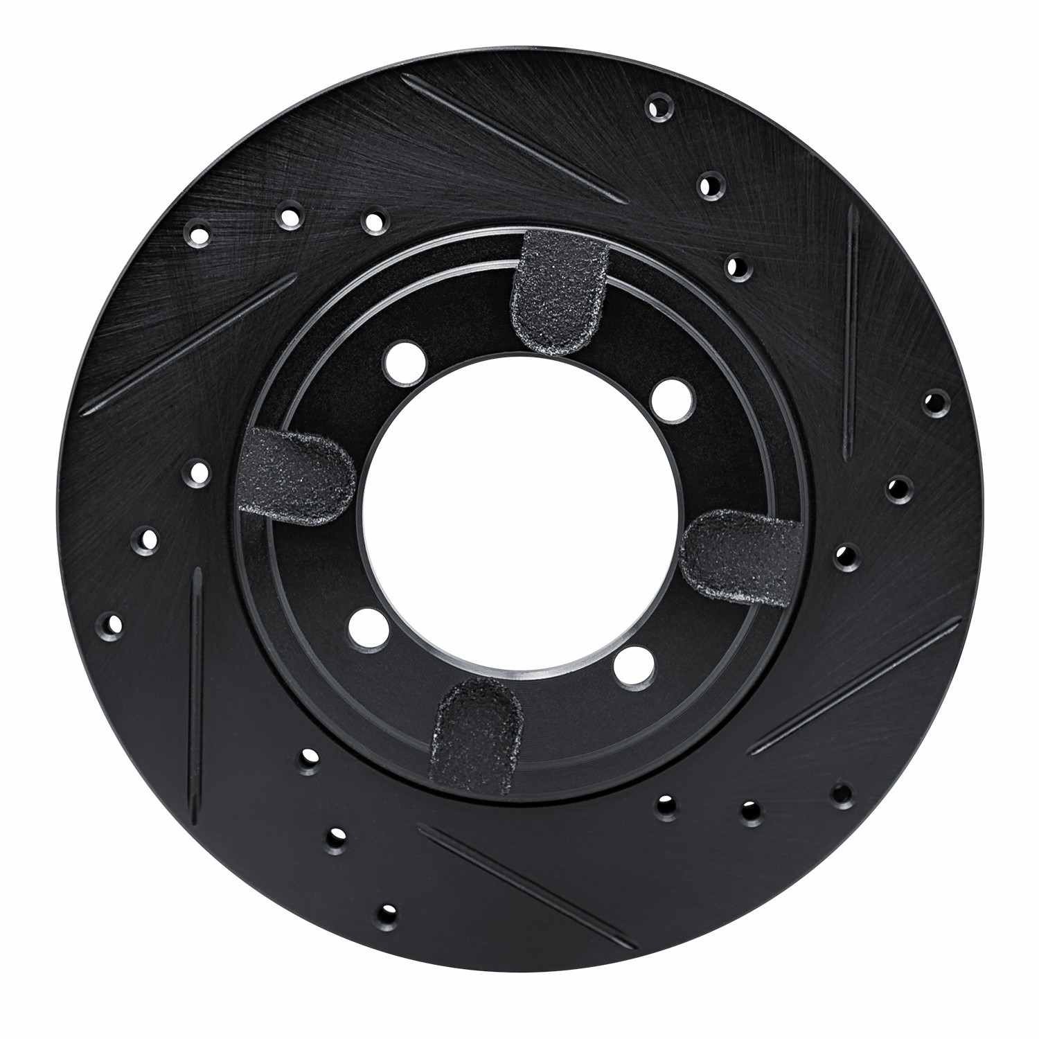R1 Concepts 91-92 Mitsubishi Mirage Front Right Drilled & Slotted Black Brake Rotor