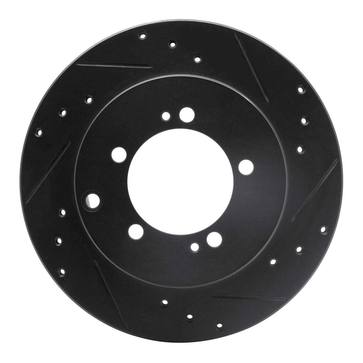 R1 Concepts 91-93 Dodge STEALTH Rear Right Drilled & Slotted Black Brake Rotor