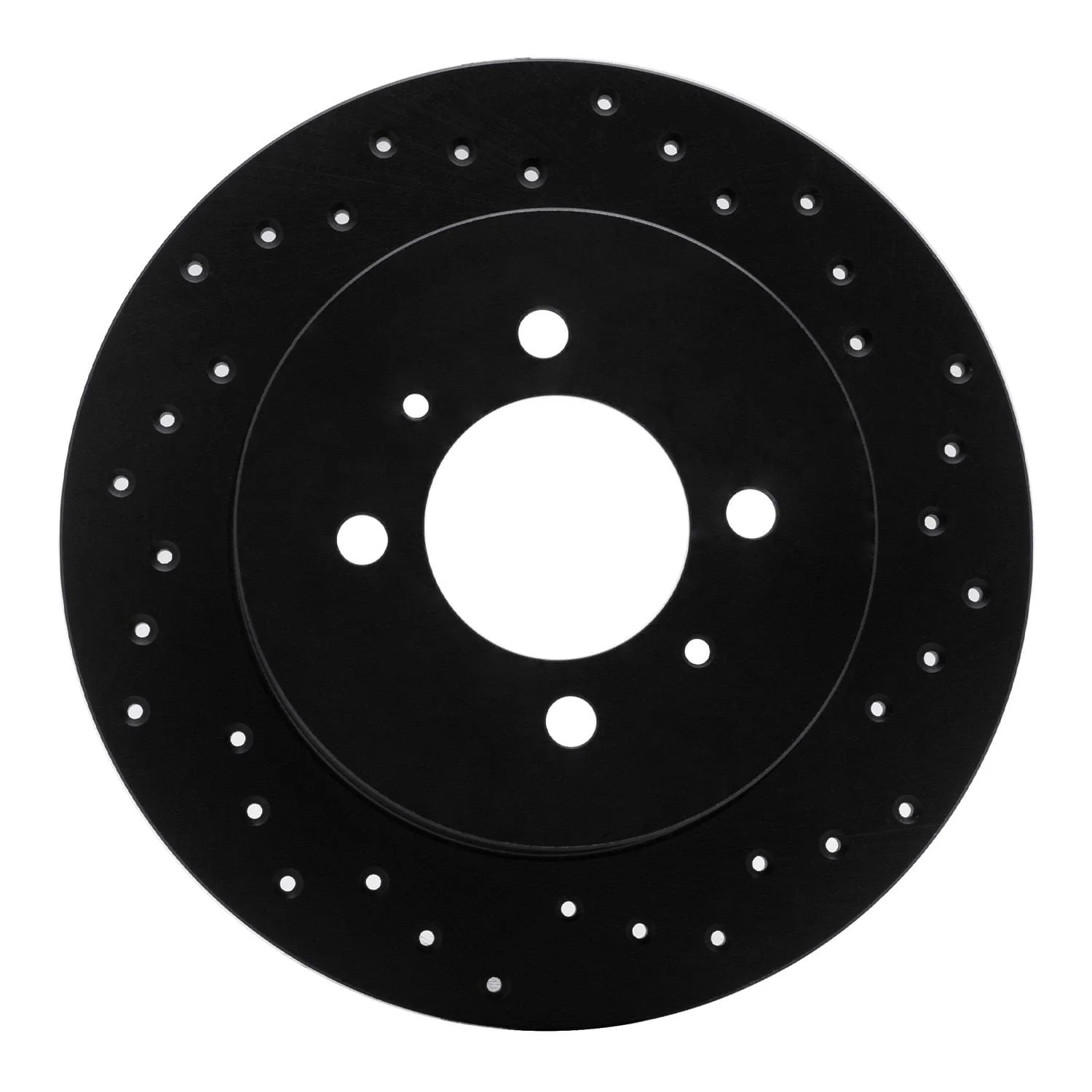 R1 Concepts 91-94 Nissan NX Rear Right Drilled Black Brake Rotor