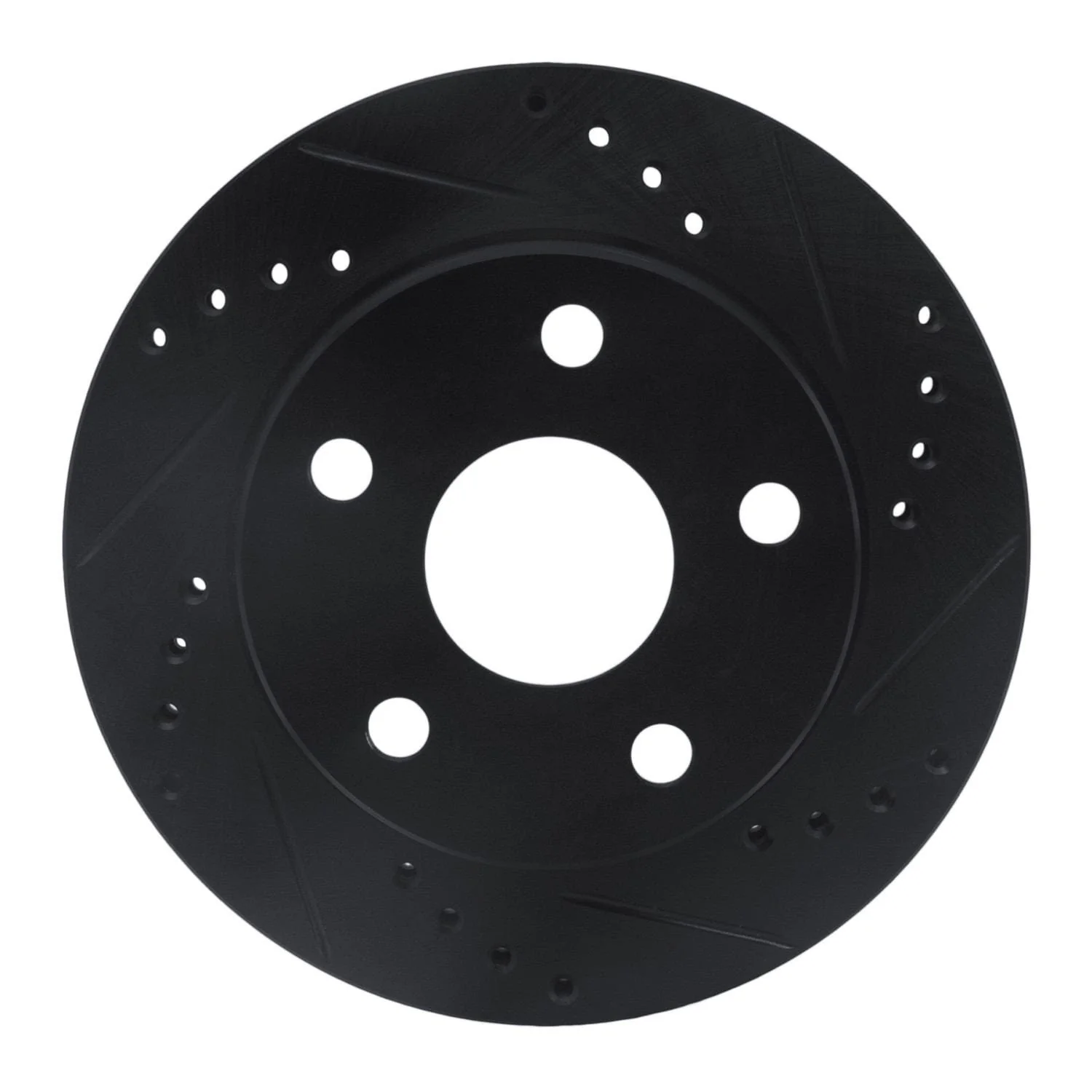 R1 Concepts 91-94 Toyota Previa Front Right Drilled & Slotted Black Brake Rotor