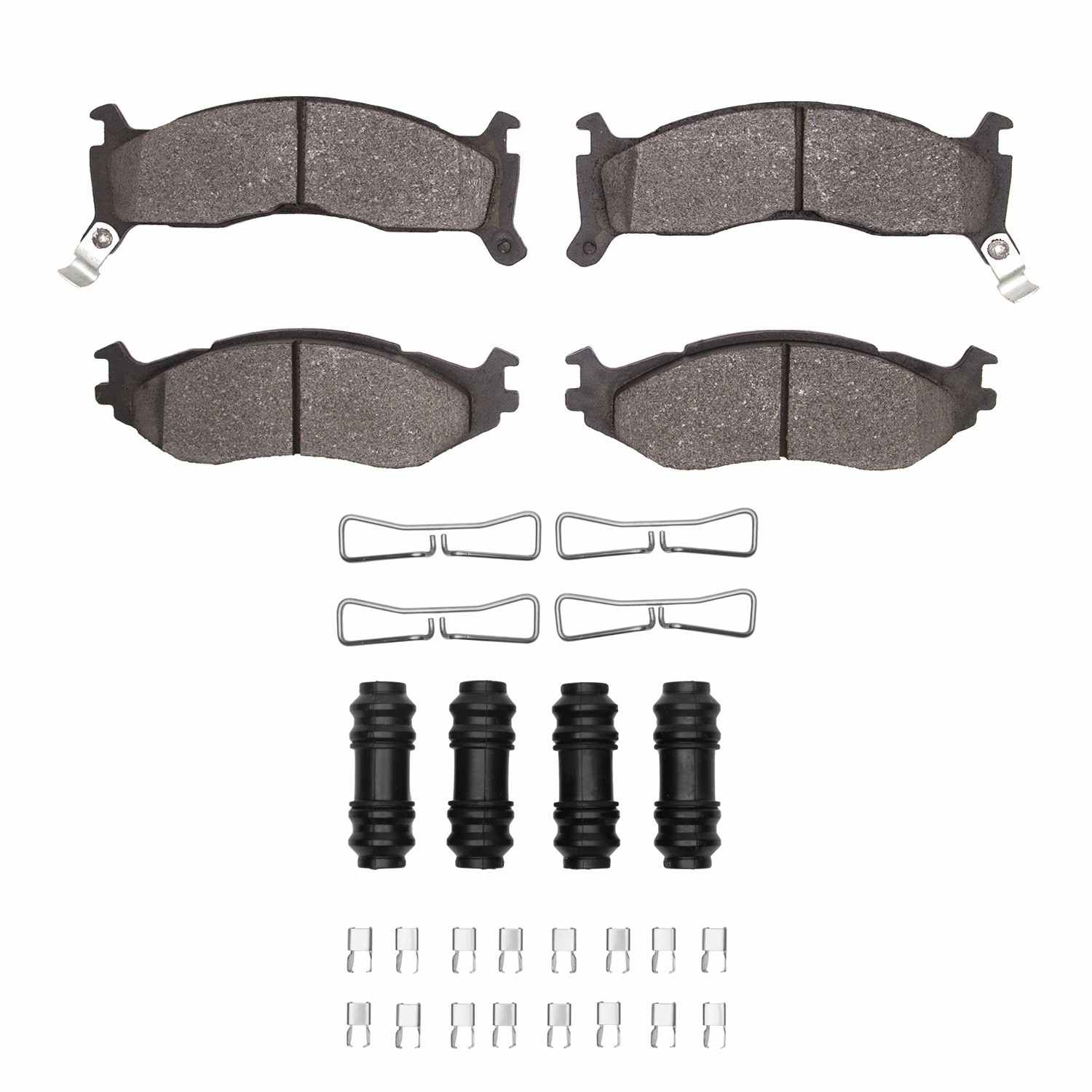 R1 Concepts 91-95 Chrysler New Yorker Front Semi Met Pads & Hardware Kit
