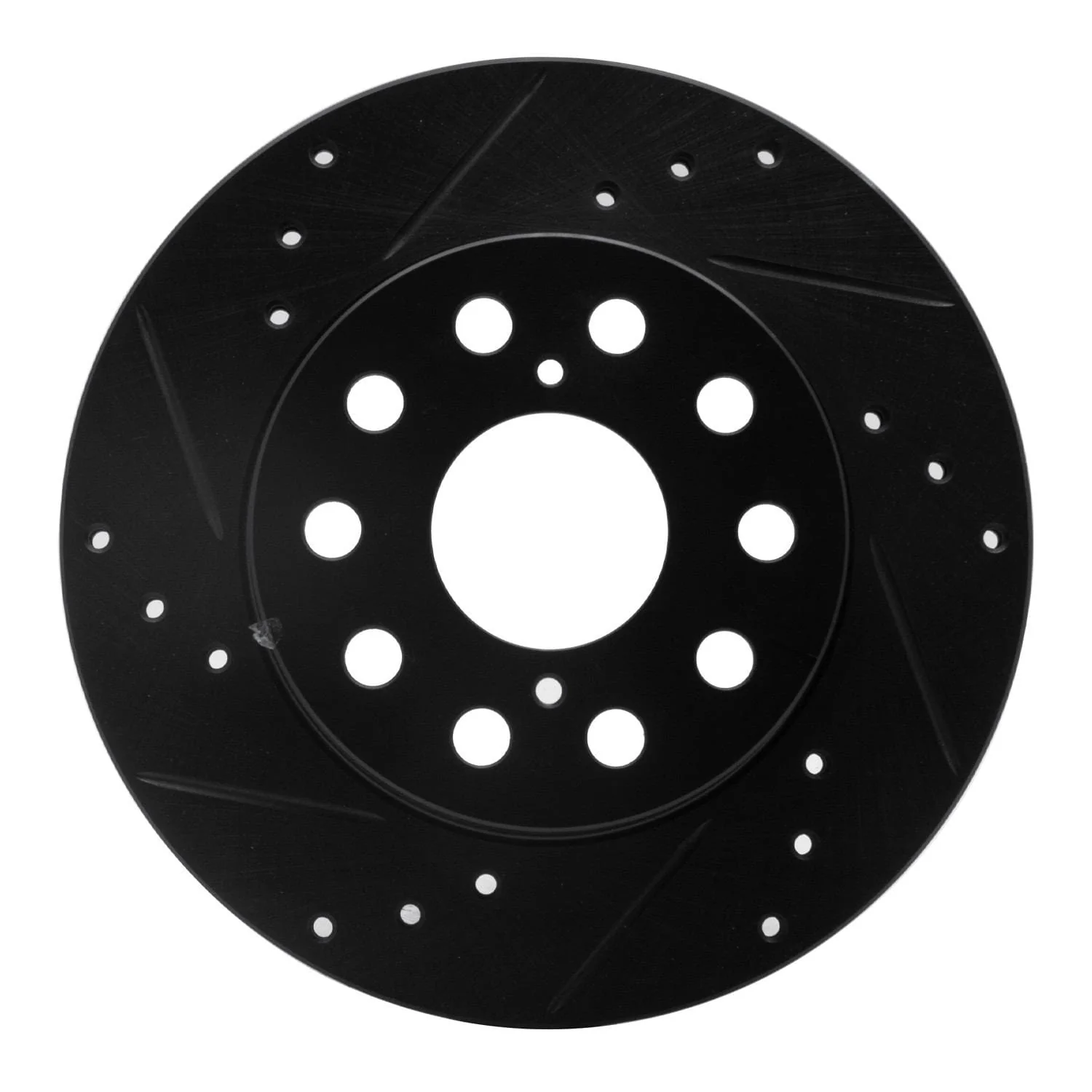 R1 Concepts 91-95 Toyota MR2 Rear Left Drilled & Slotted Black Brake Rotor
