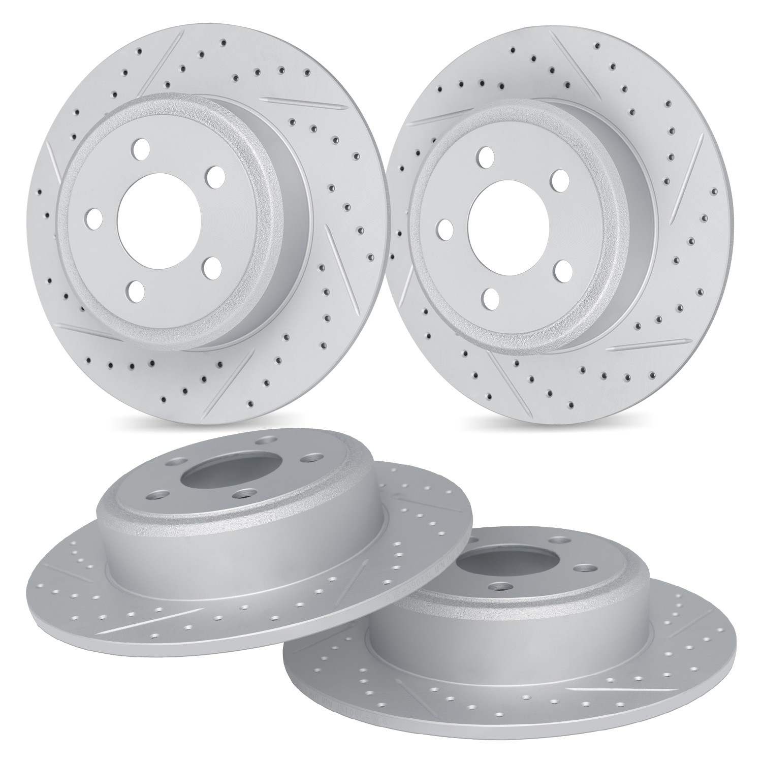 R1 Concepts 91-96 Acura NSX Front & Rear Drilled & Slotted Carbon Coated Brake Rotor Set