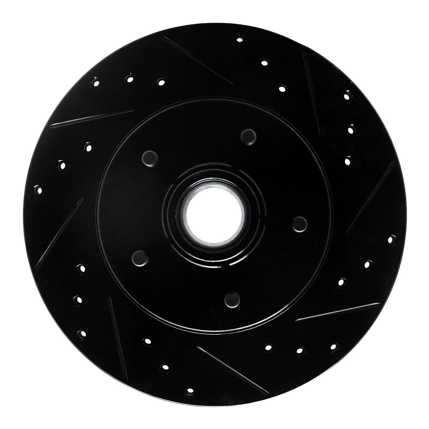 R1 Concepts 91-96 Buick Roadmaster Front Right Drilled & Slotted Black Brake Rotor