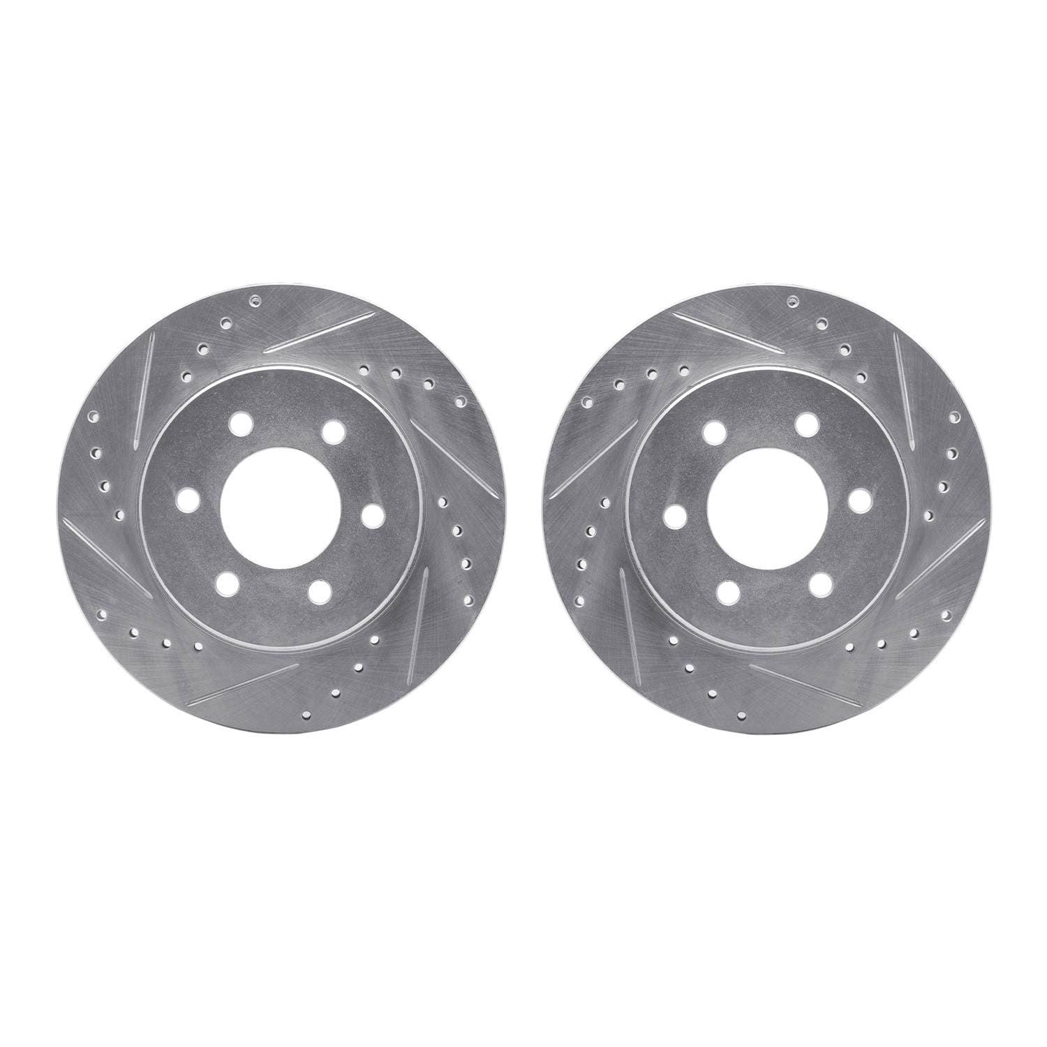 R1 Concepts 91-96 Dodge Dakota Front Drilled & Slotted Silver Brake Rotor Set
