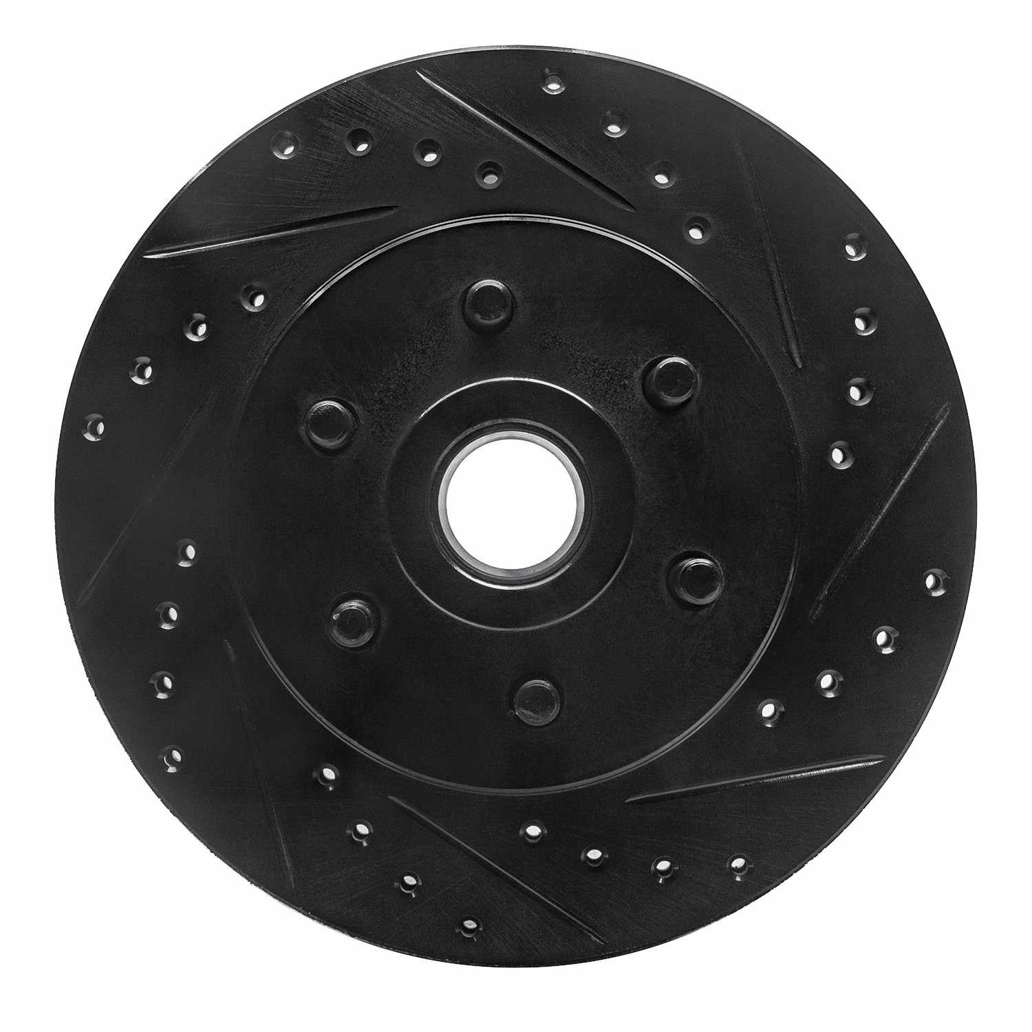 R1 Concepts 91-96 Dodge Dakota RWD Front Right Drilled & Slotted Black Brake Rotor