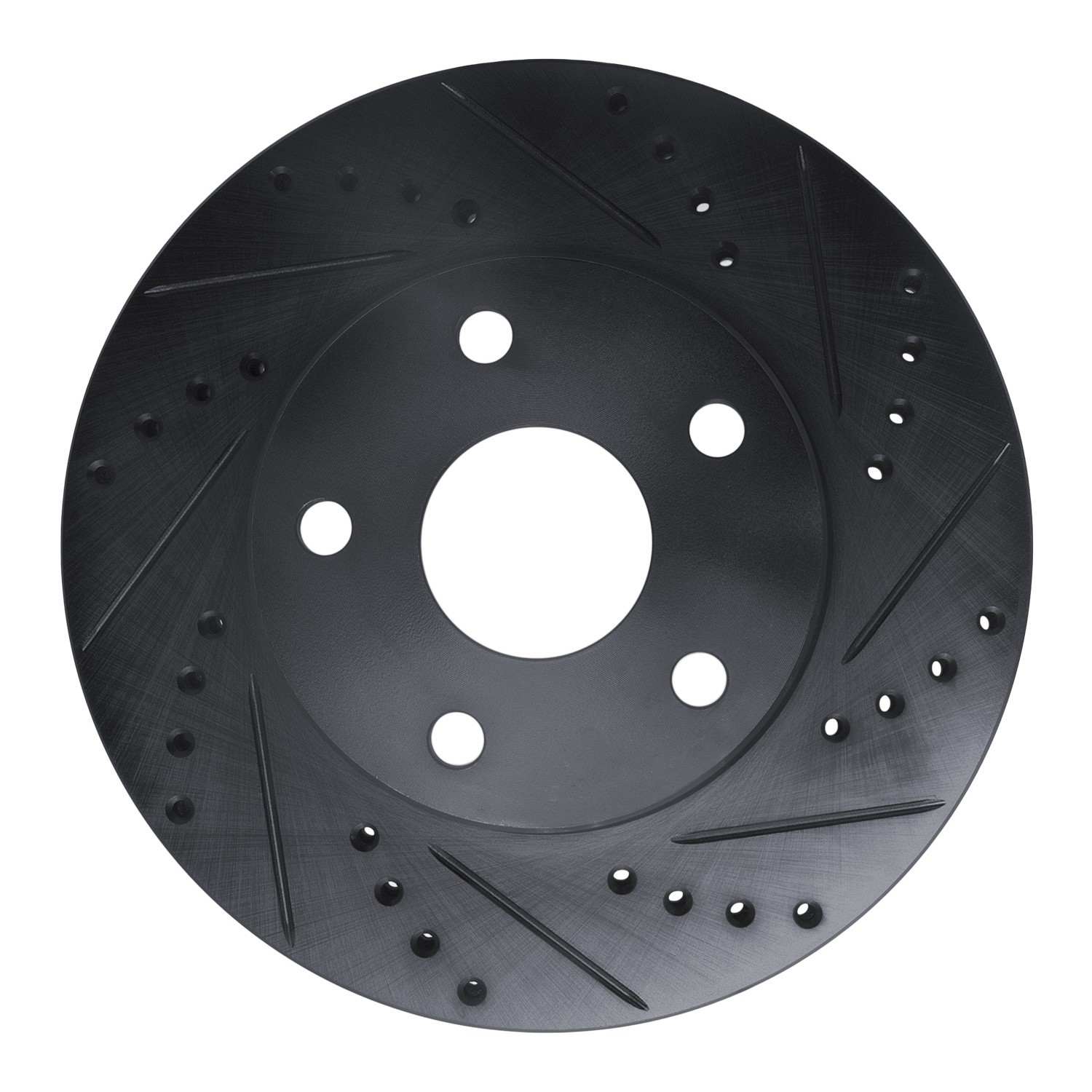 R1 Concepts 91-97 Toyota Previa Front Right Drilled & Slotted Black Brake Rotor