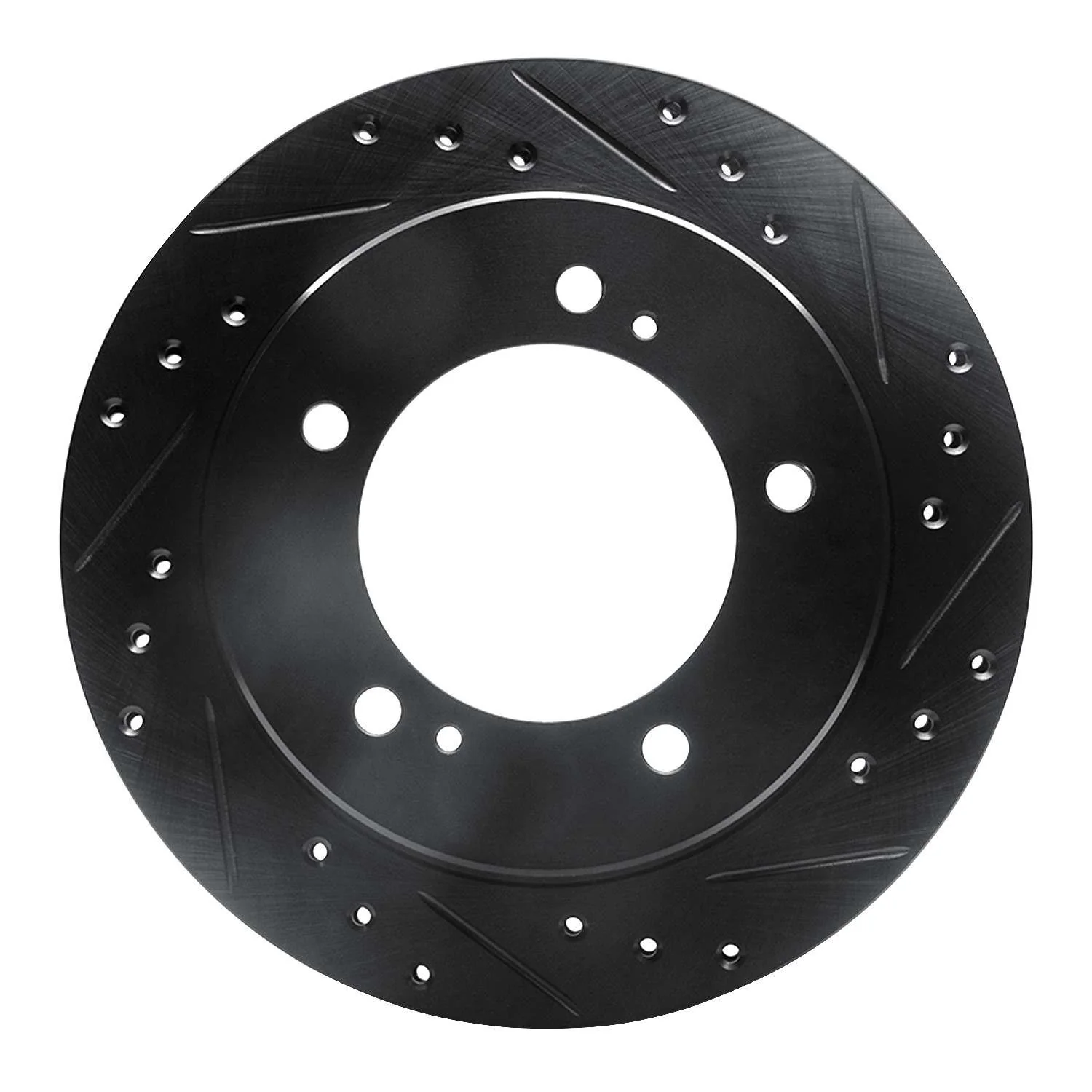 R1 Concepts 91-98 Chevrolet Tracker Front Right Drilled & Slotted Black Brake Rotor