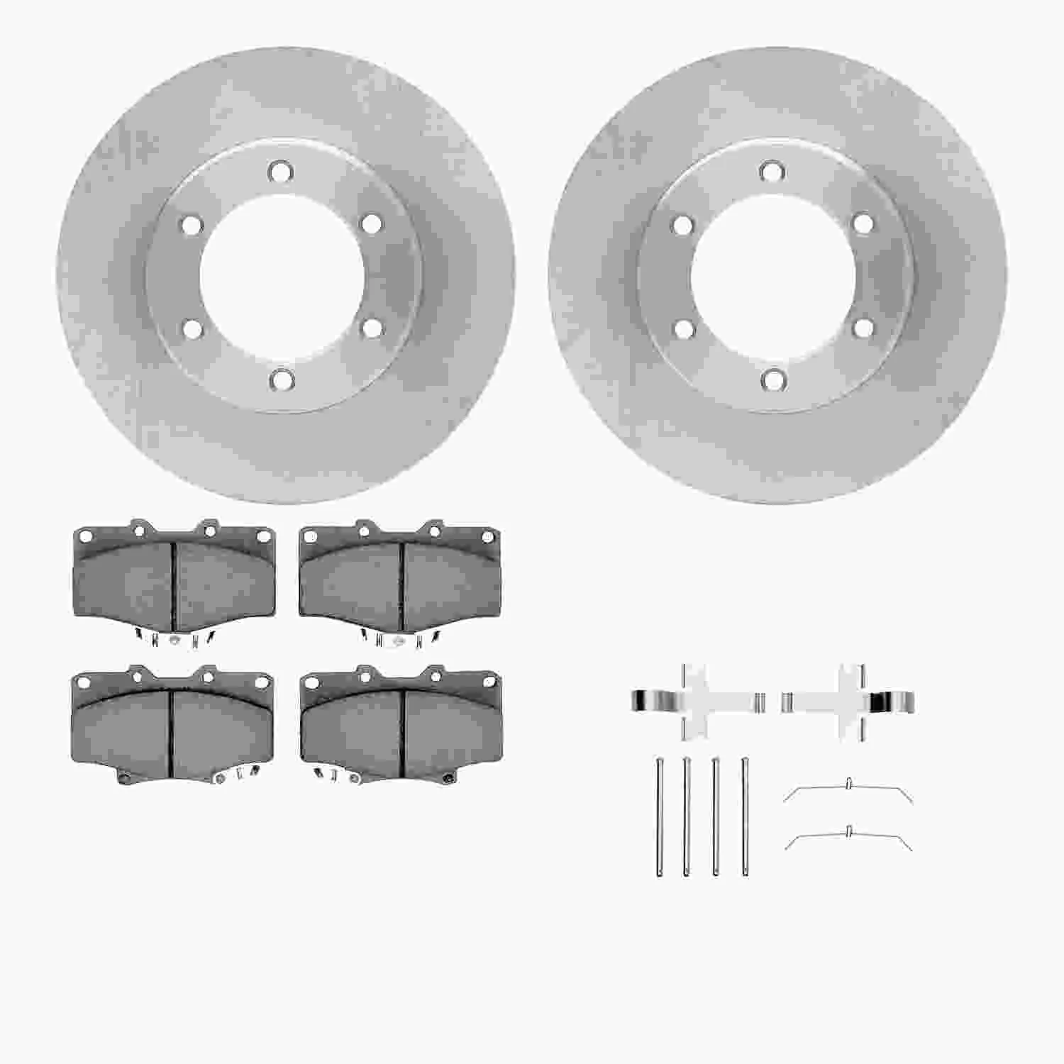 R1 Concepts 91-98 Toyota 4Runner Front Brake Rotor Set w/Optimum OE Pads and Hardware