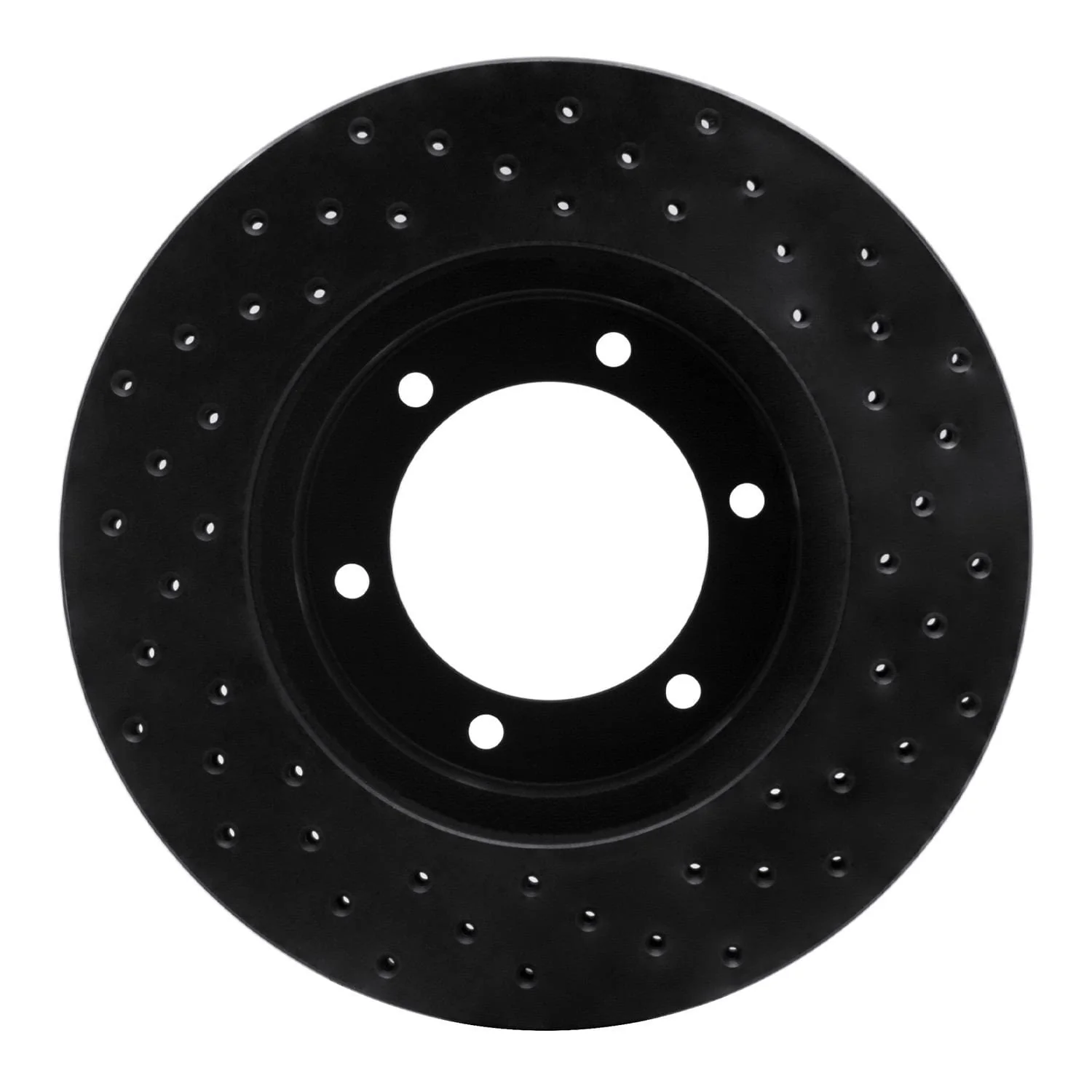 R1 Concepts 91-98 Toyota 4Runner Front Left Drilled Black Brake Rotor - Image 2